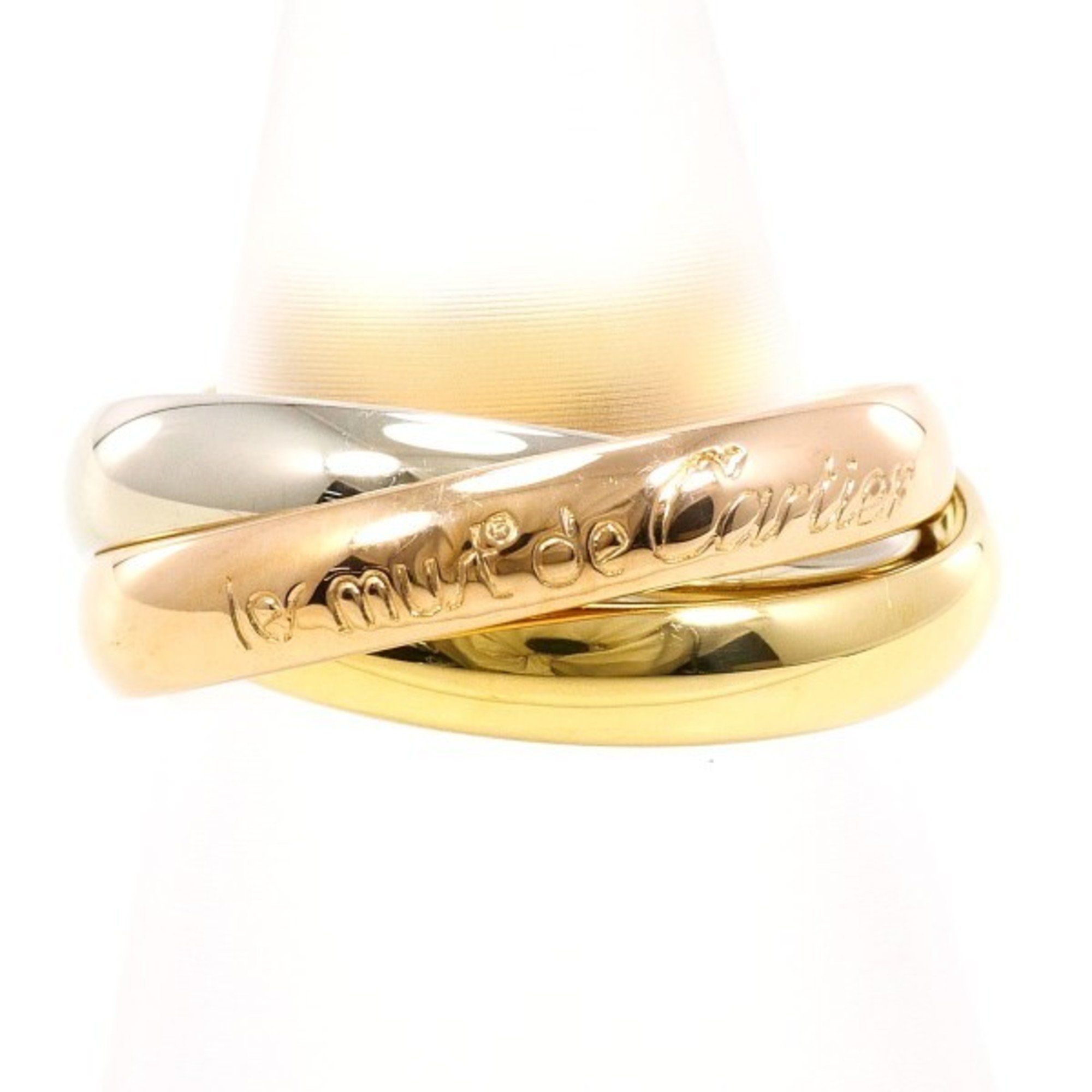Cartier Trinity K18YGWGPG Ring Total weight approx. 7.0g