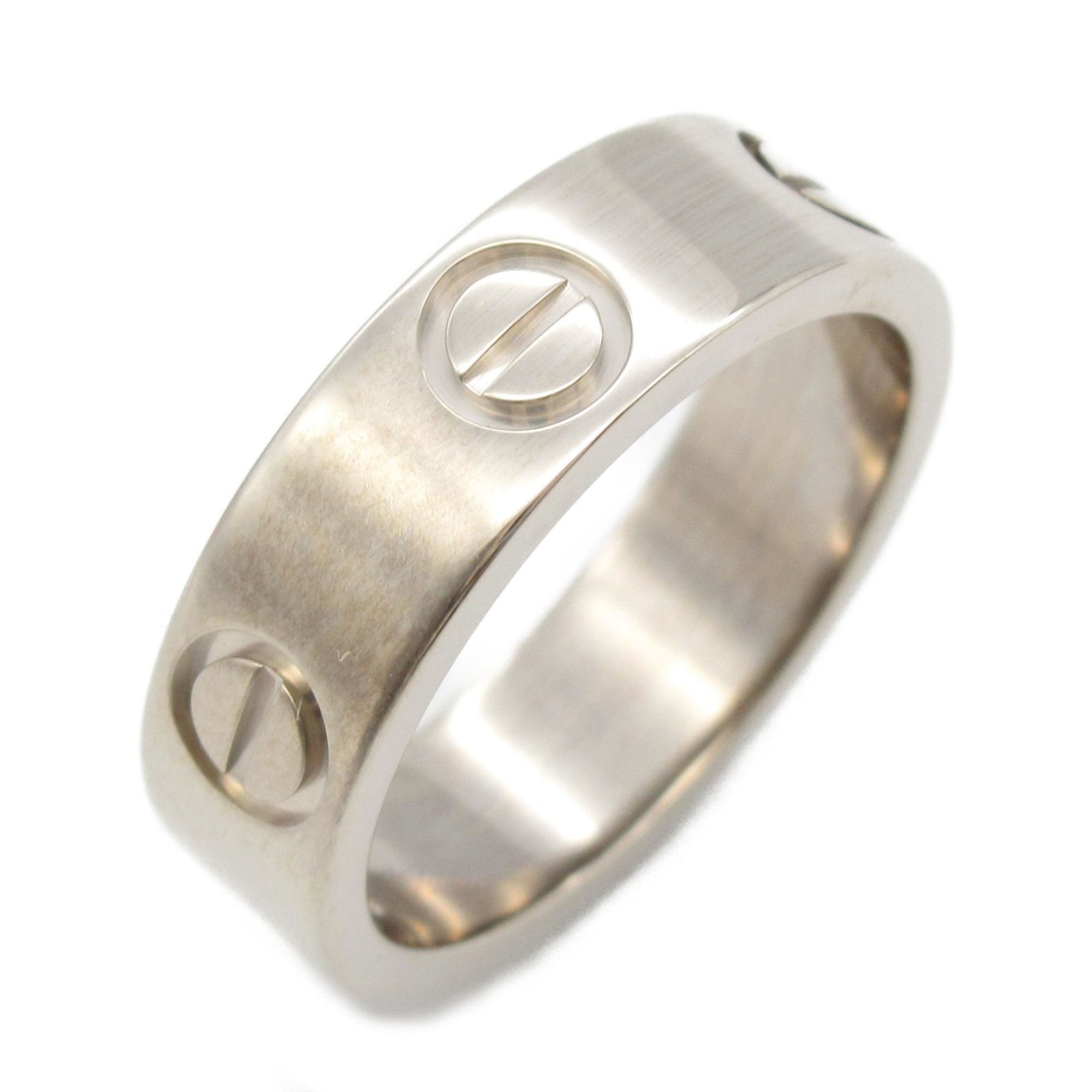 Cartier Love Ring, 18K White Gold, for Men and Women, Silver, B4022650