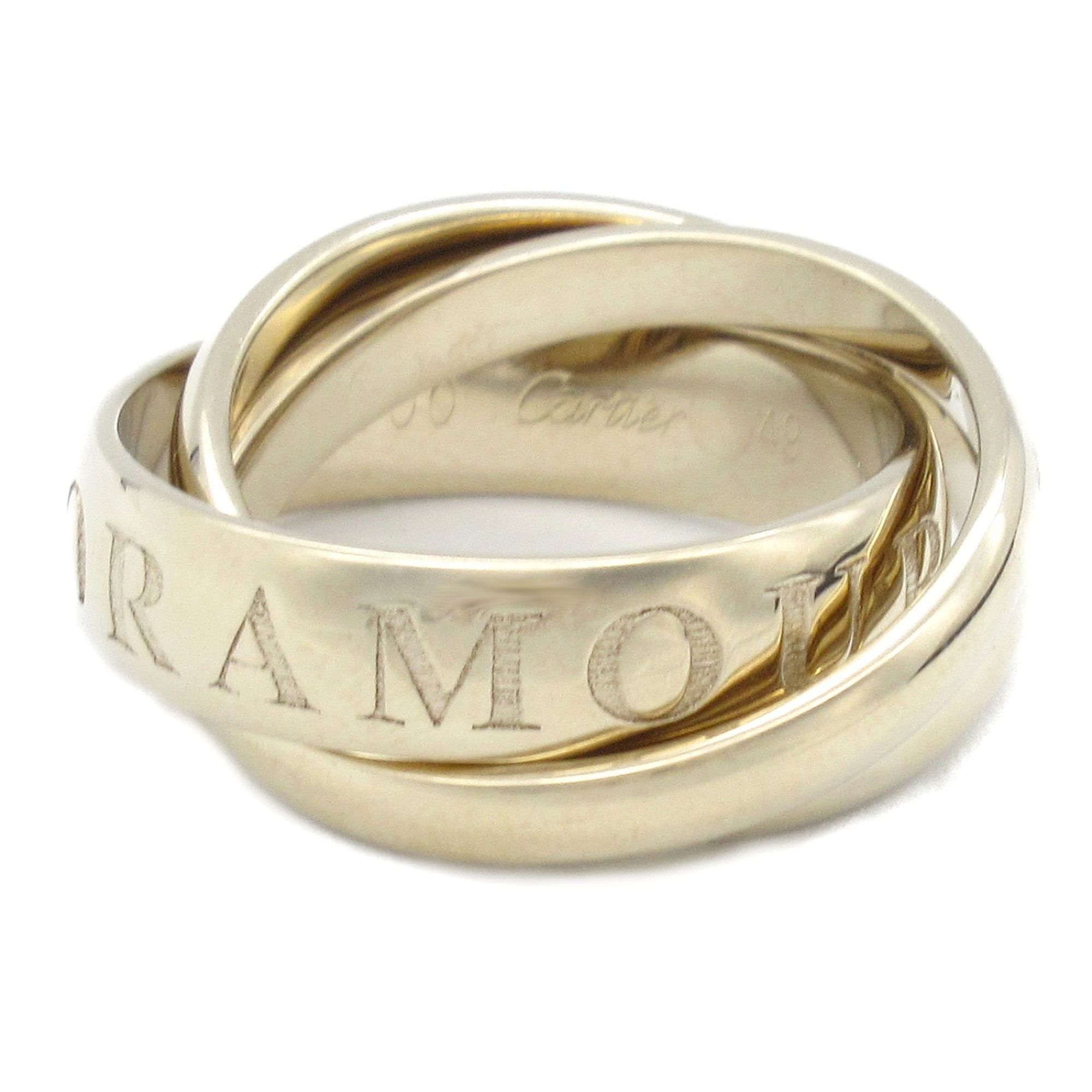CARTIER Trinity Ring, 18KWG (White Gold), Women's, Gold