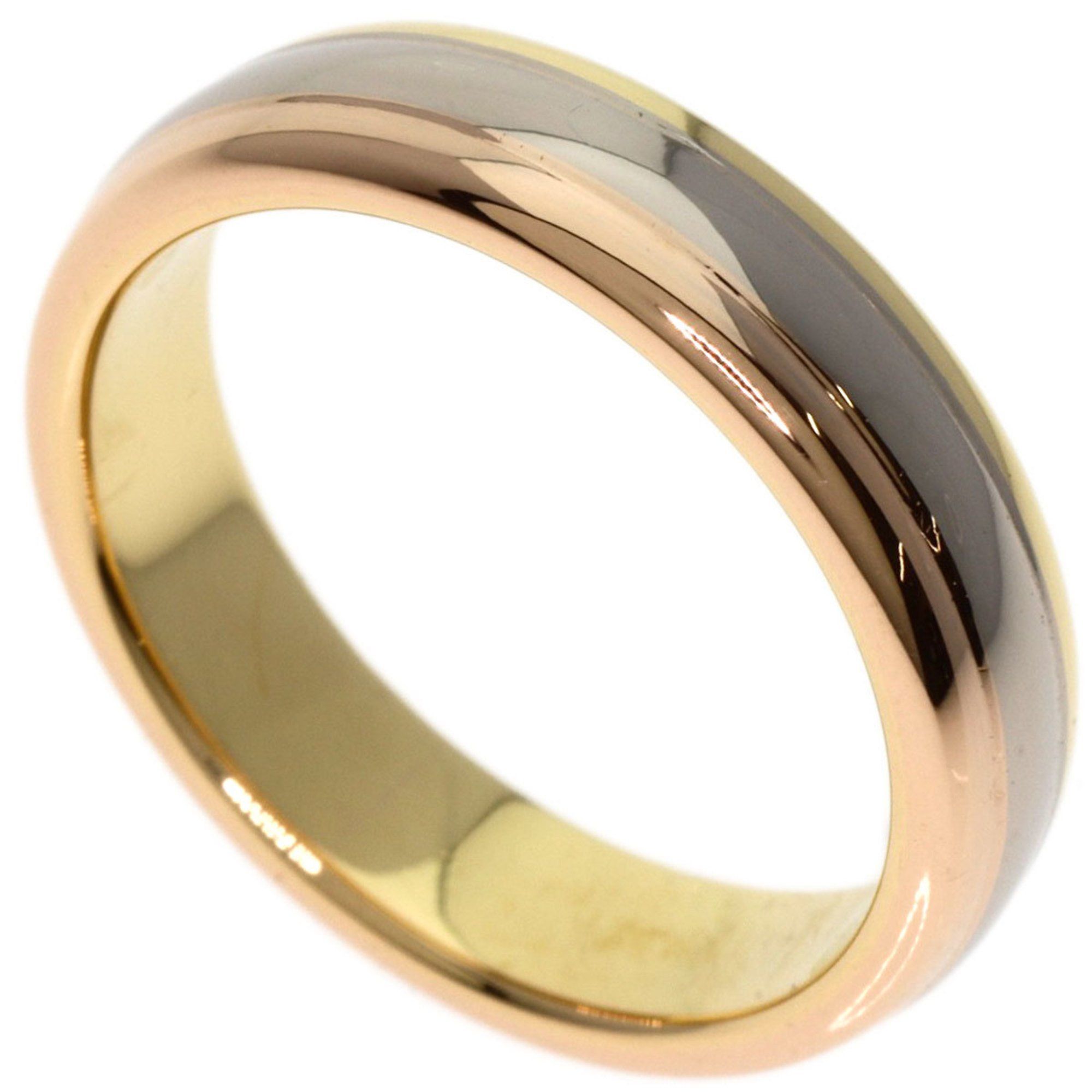 Cartier Three-Color Wedding Band #48 Ring, K18 Yellow Gold, K18WG, K18PG, Women's, CARTIER