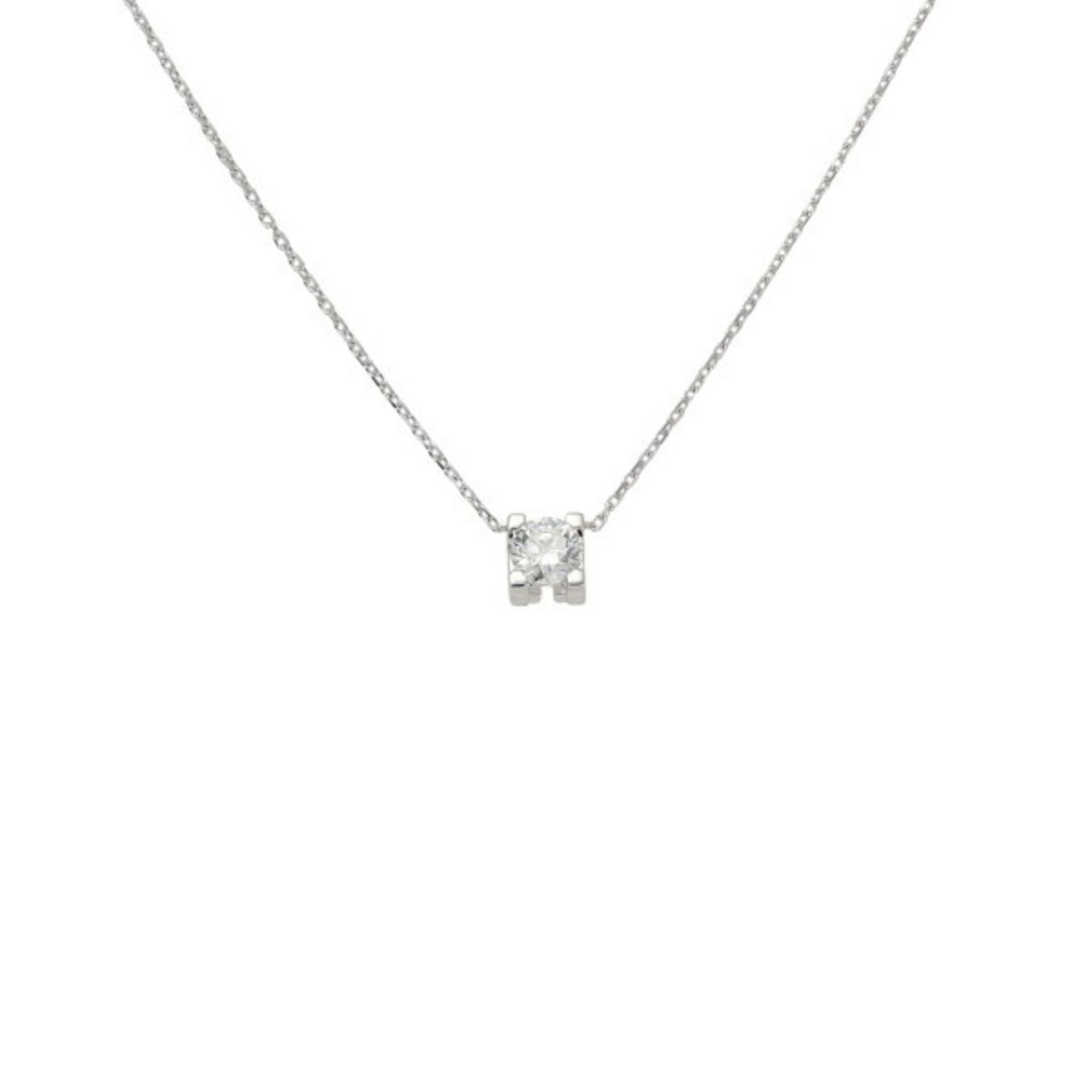 Cartier C de K18 White Gold Necklace G