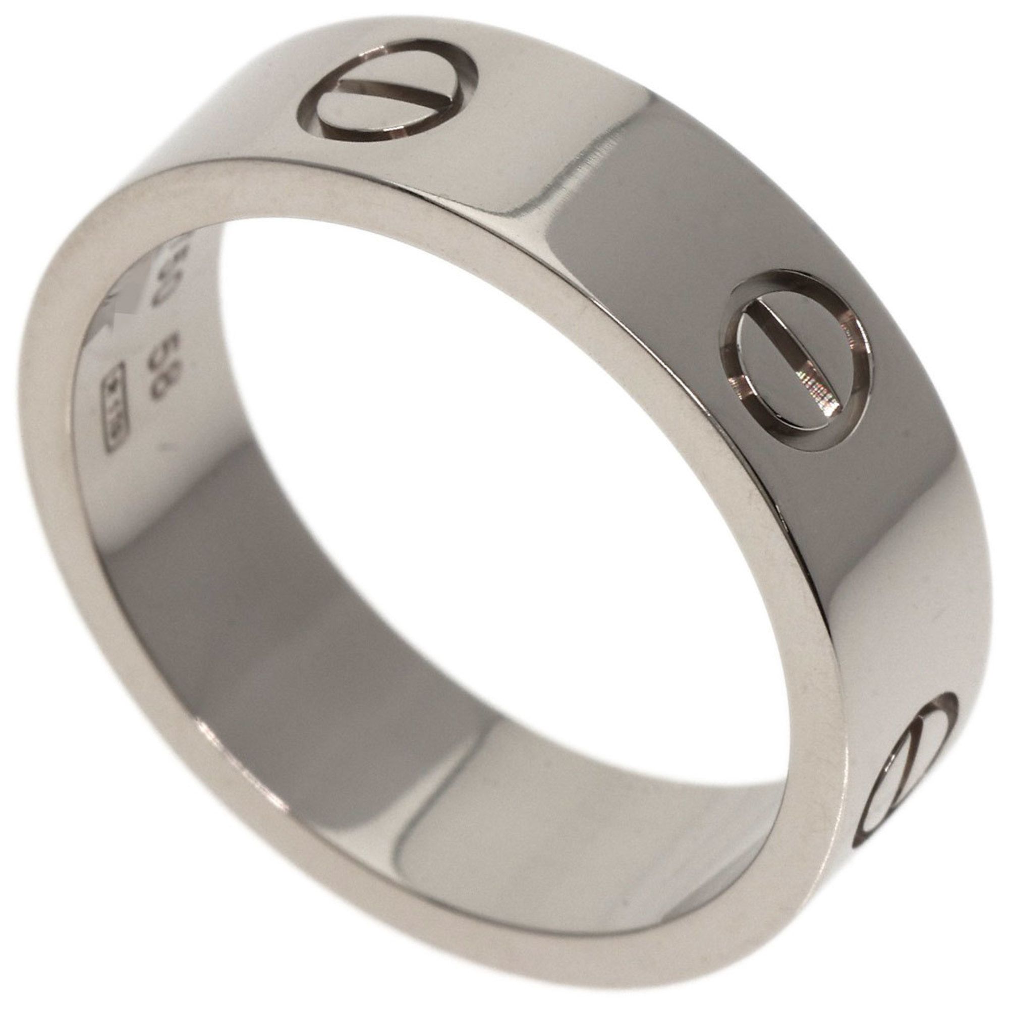 Cartier Love Ring #58 18K White Gold Men's Women's CARTIER
