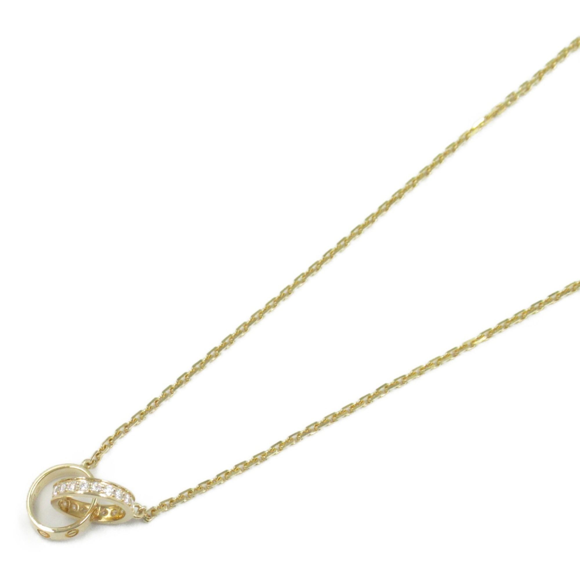 CARTIER Baby Love Necklace Diamond 18K (Yellow Gold) Ladies Clear B7013800