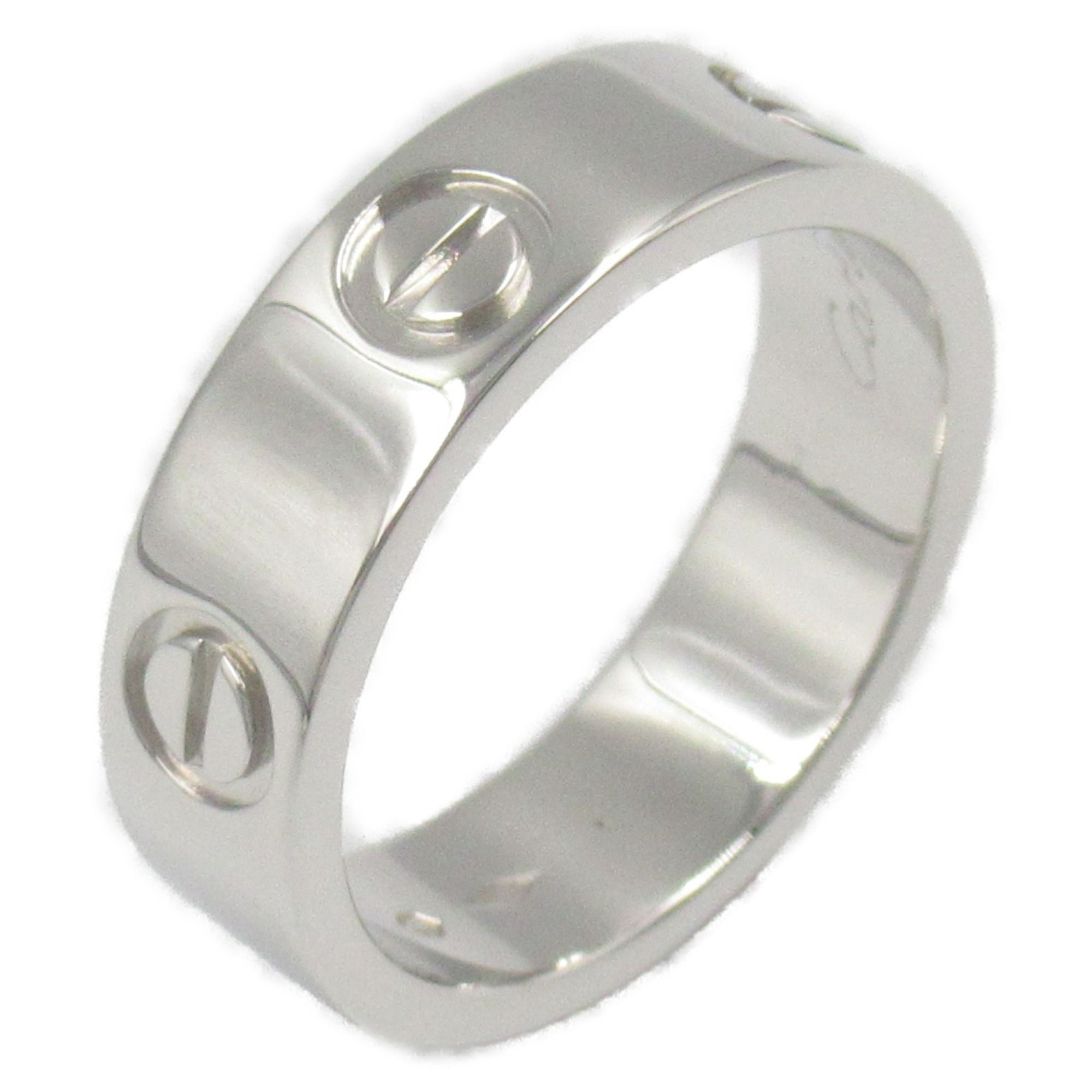 Cartier Love Ring, Pt950 Platinum, Women's, Silver