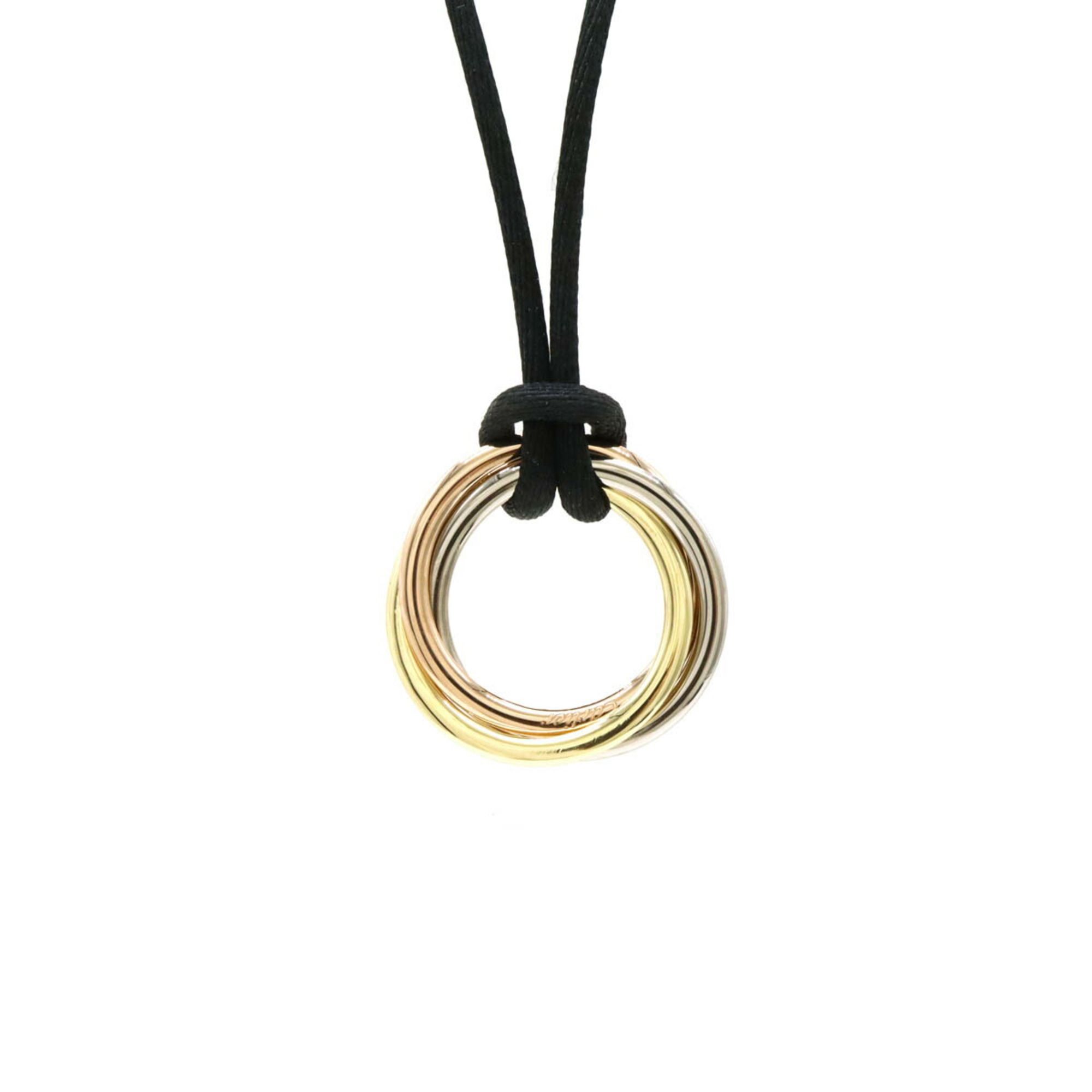 Cartier Trinity MM Necklace Choker 3 Colors Gold K18YG WG PG Yellow White Pink