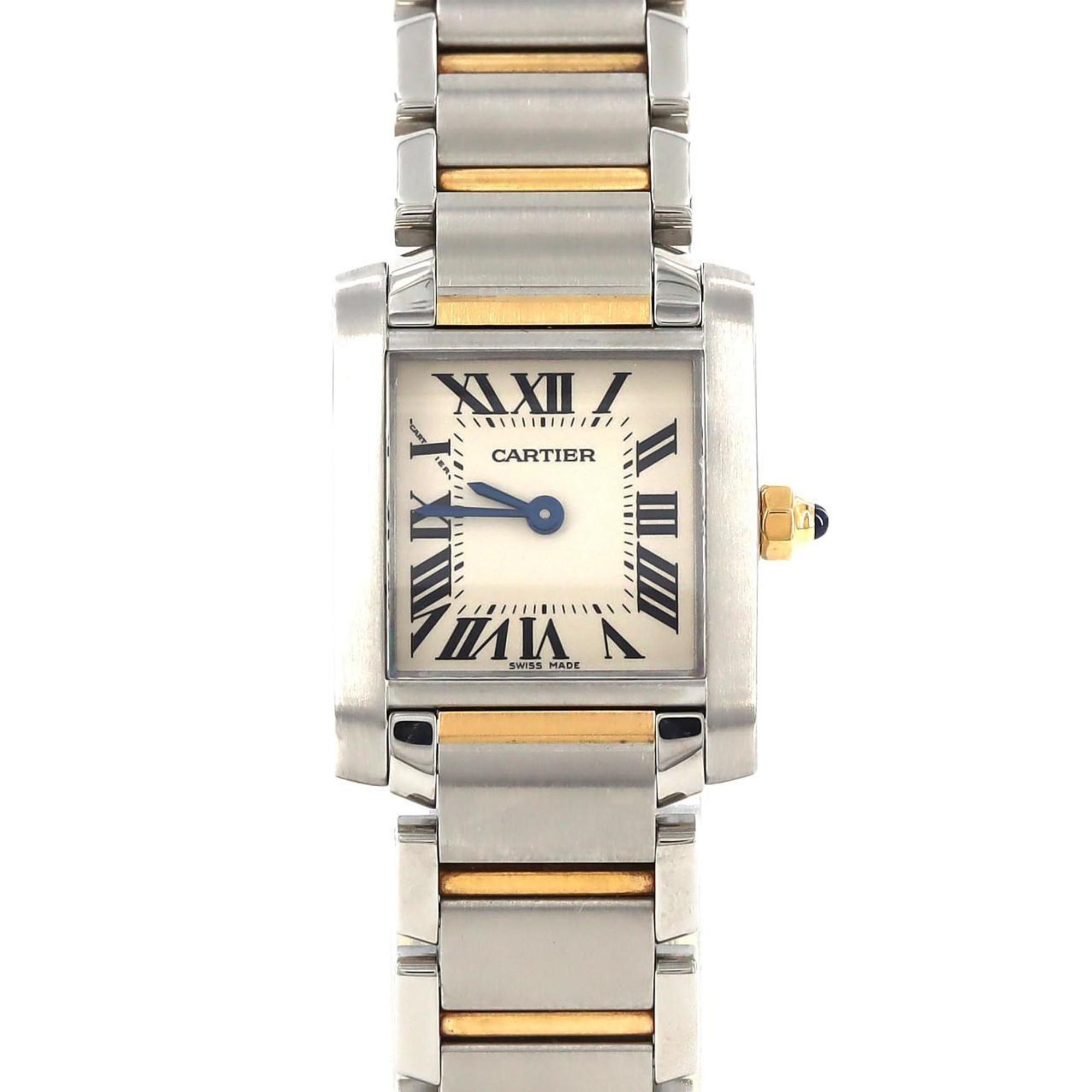 Cartier Tank Francaise SM Combi W51007Q4 SSxYG Wristwatch Quartz