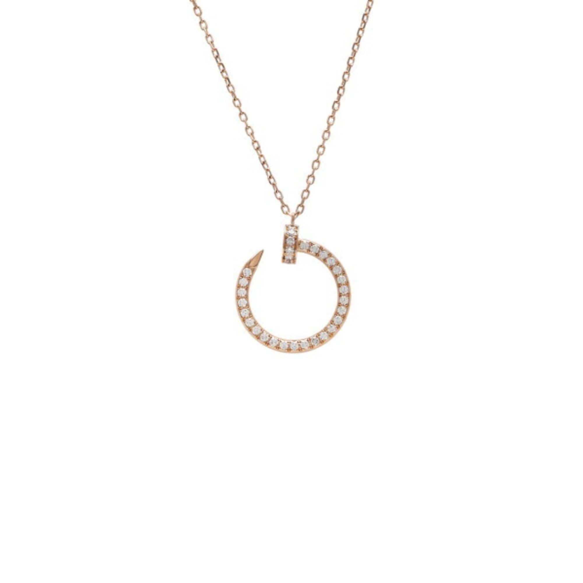 Cartier Juste un Clou Diamond K18 Pink Gold Necklace
