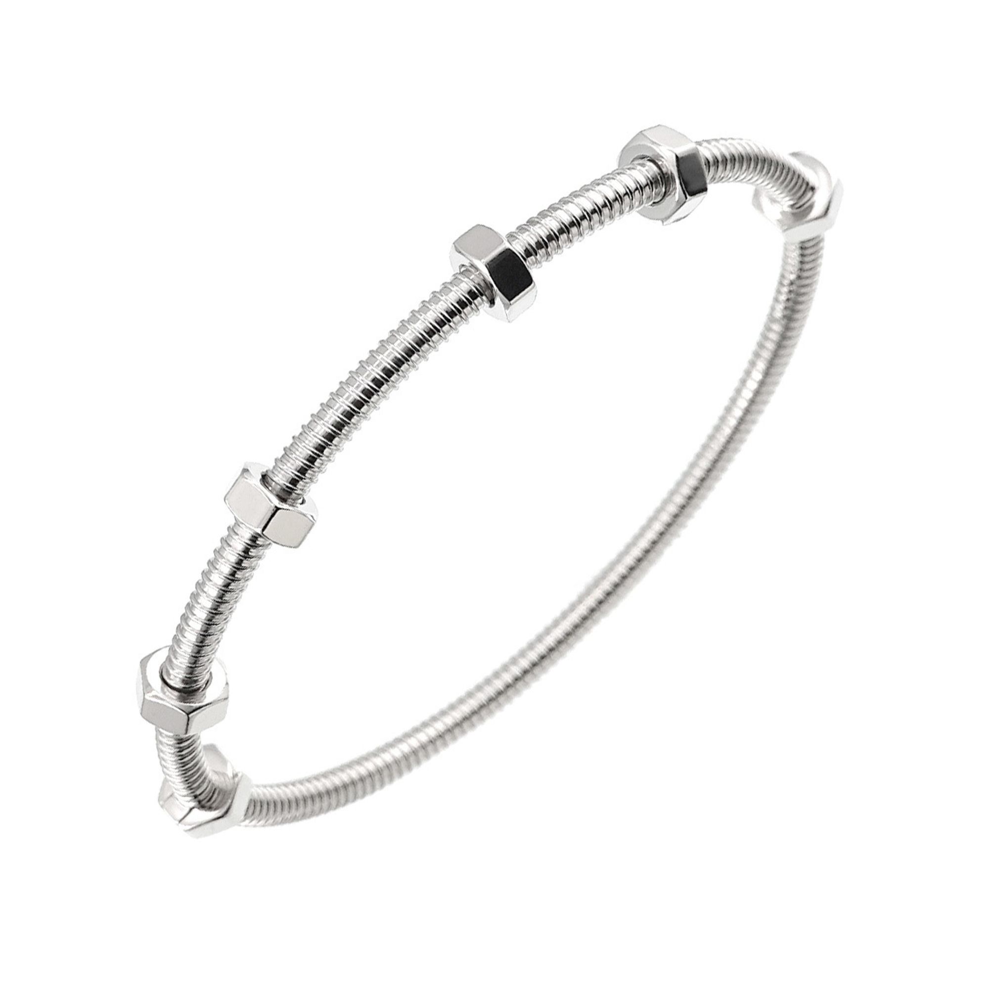Cartier ECROU DE #18 Bracelet K18 WG White Gold 750