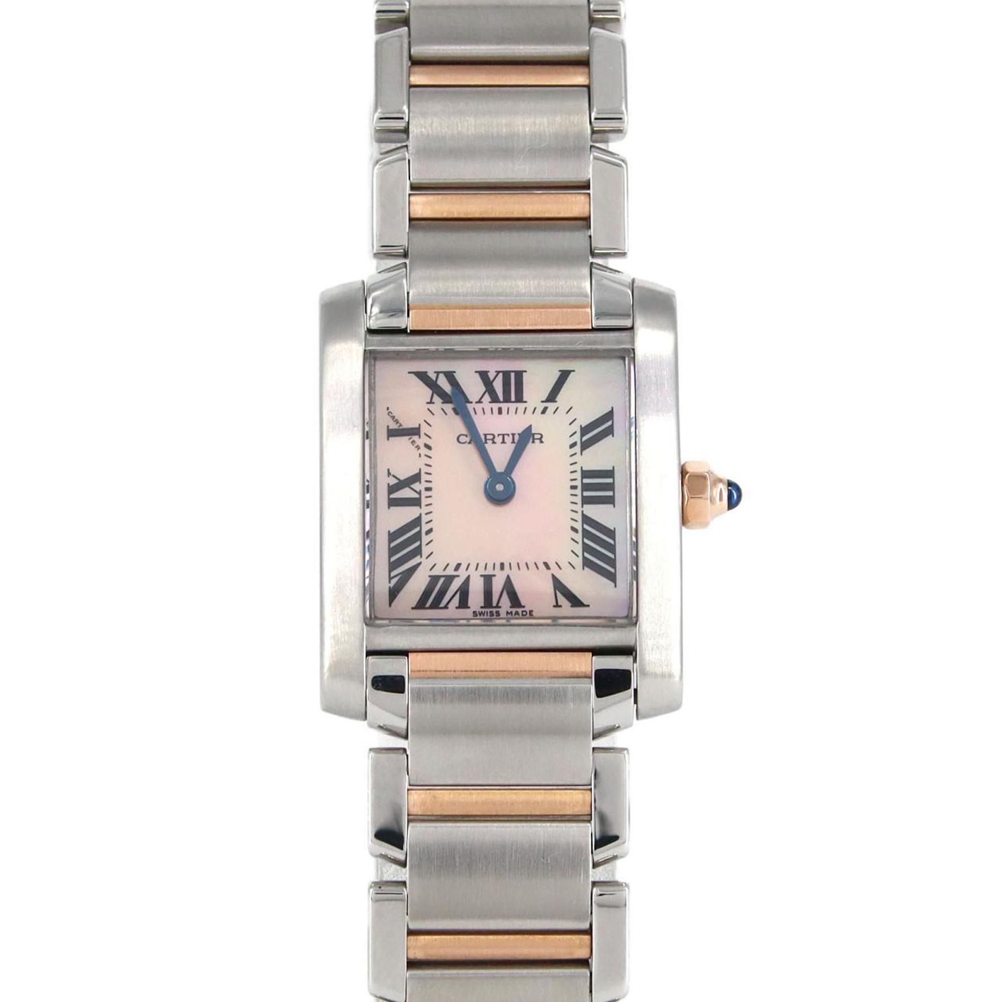 Cartier Tank Francaise SM PG Combi W51027Q4 SSxPG Wristwatch Quartz