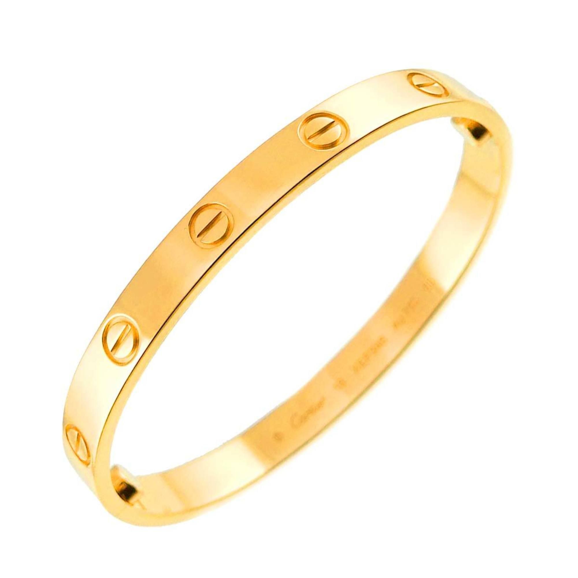 Cartier Love Bracelet #16 K18 YG Yellow Gold 750 Bangle