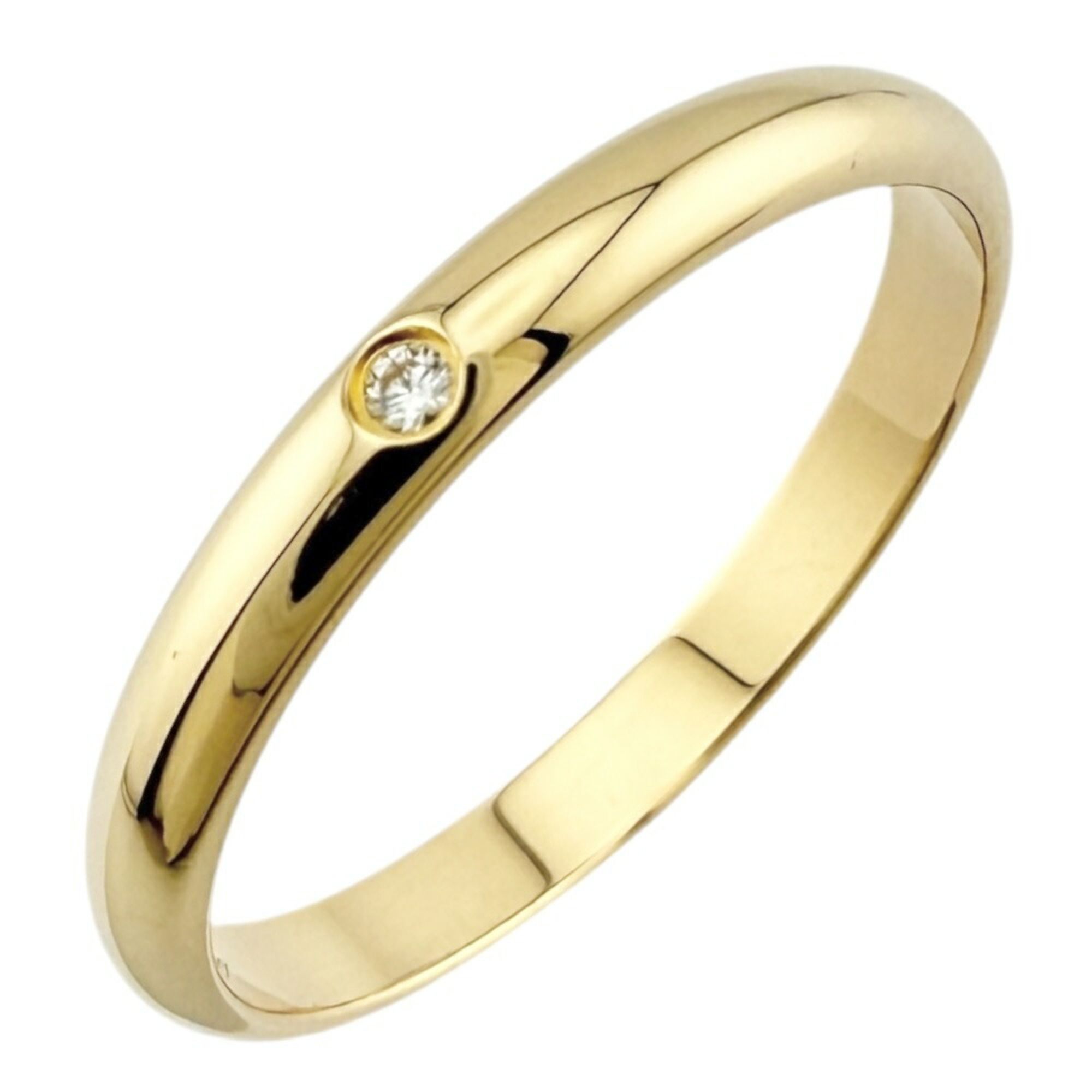 Cartier Wedding Band Ring, Size 16.5, 18K, Diamond, Unisex, CARTIER