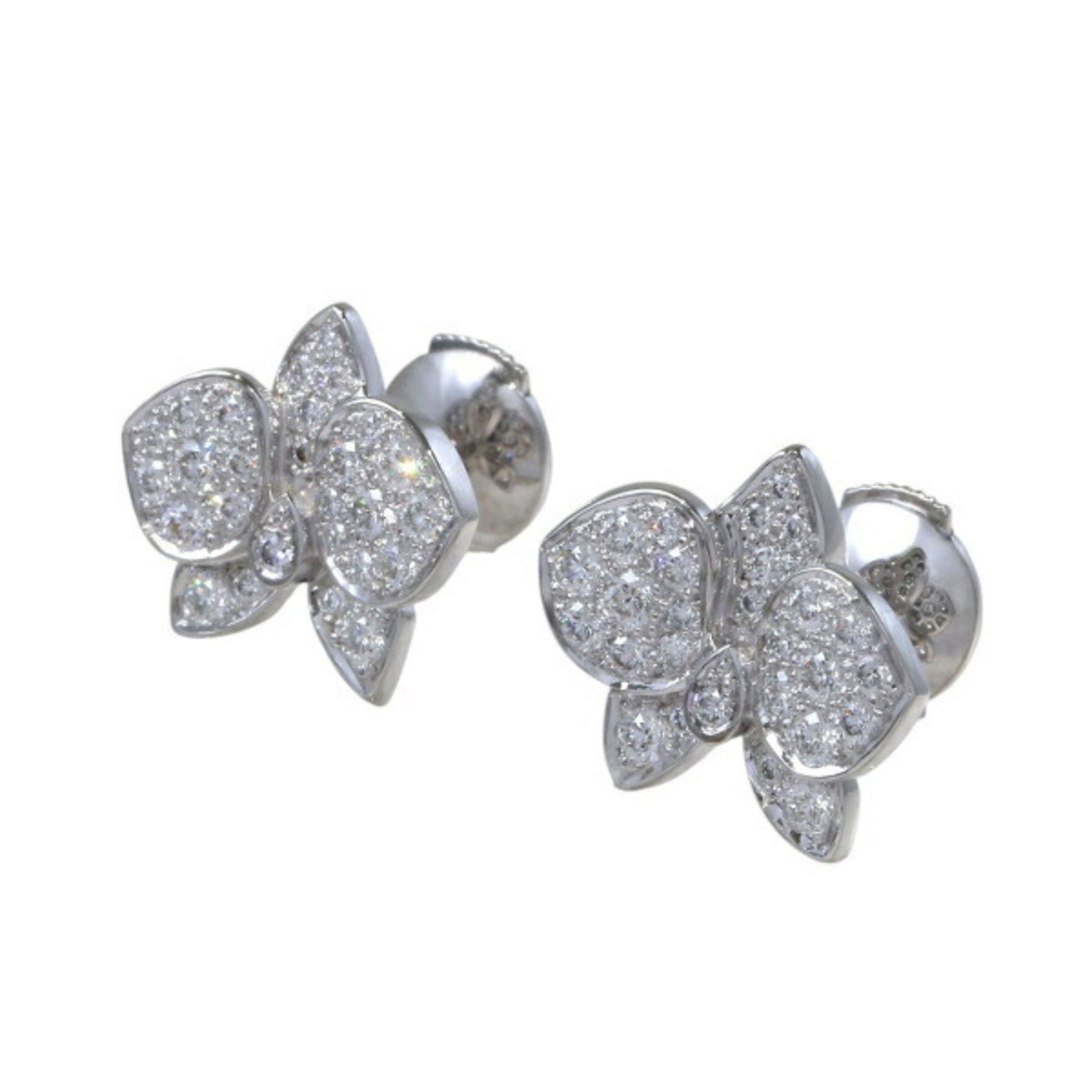 Cartier Caresse d'Orchidépalle 18K White Gold Earrings