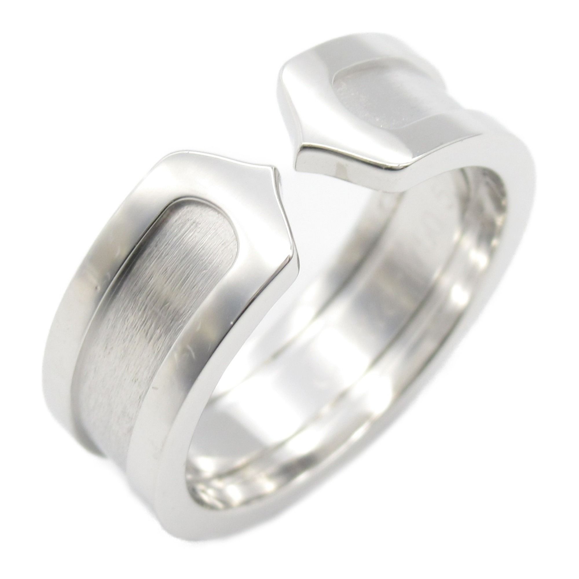 Cartier C2 Small Ring, 18K White Gold, Women's, Silver