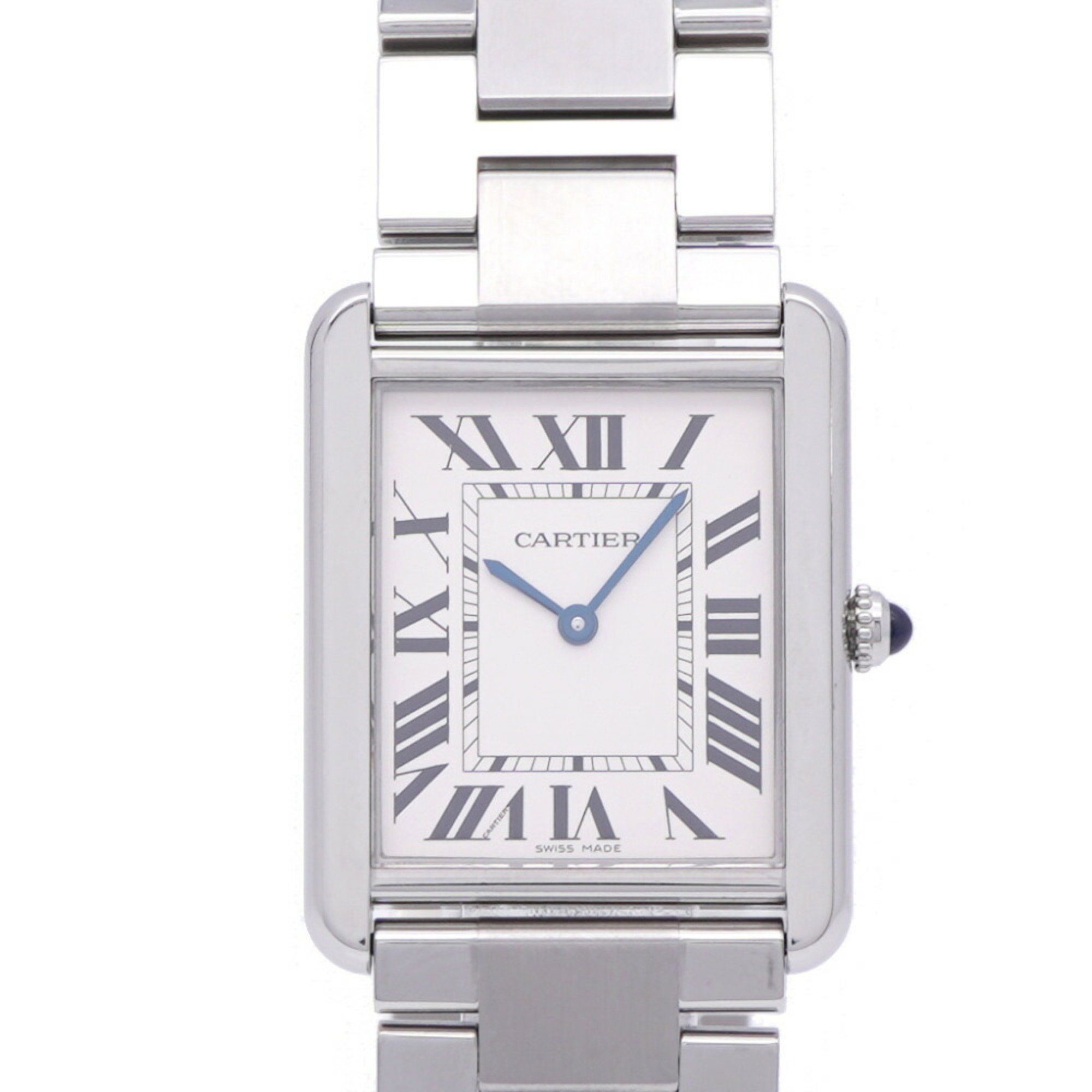 Cartier Tank Solo LM W5200014 Quartz Watch SS Silver 0176CARTIER Men's