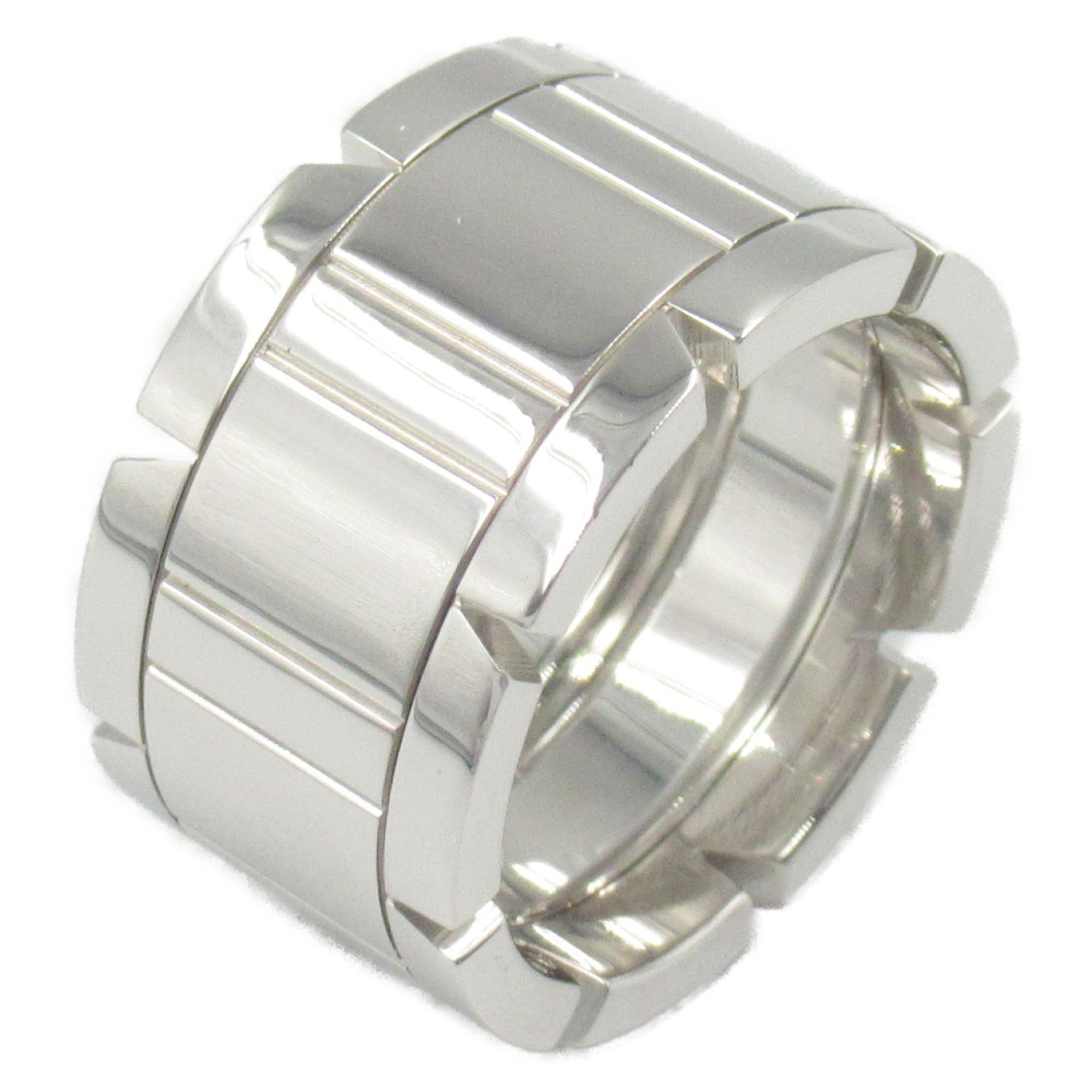 CARTIER Tank Francaise Ring, 18KWG (White Gold), Women's, Silver