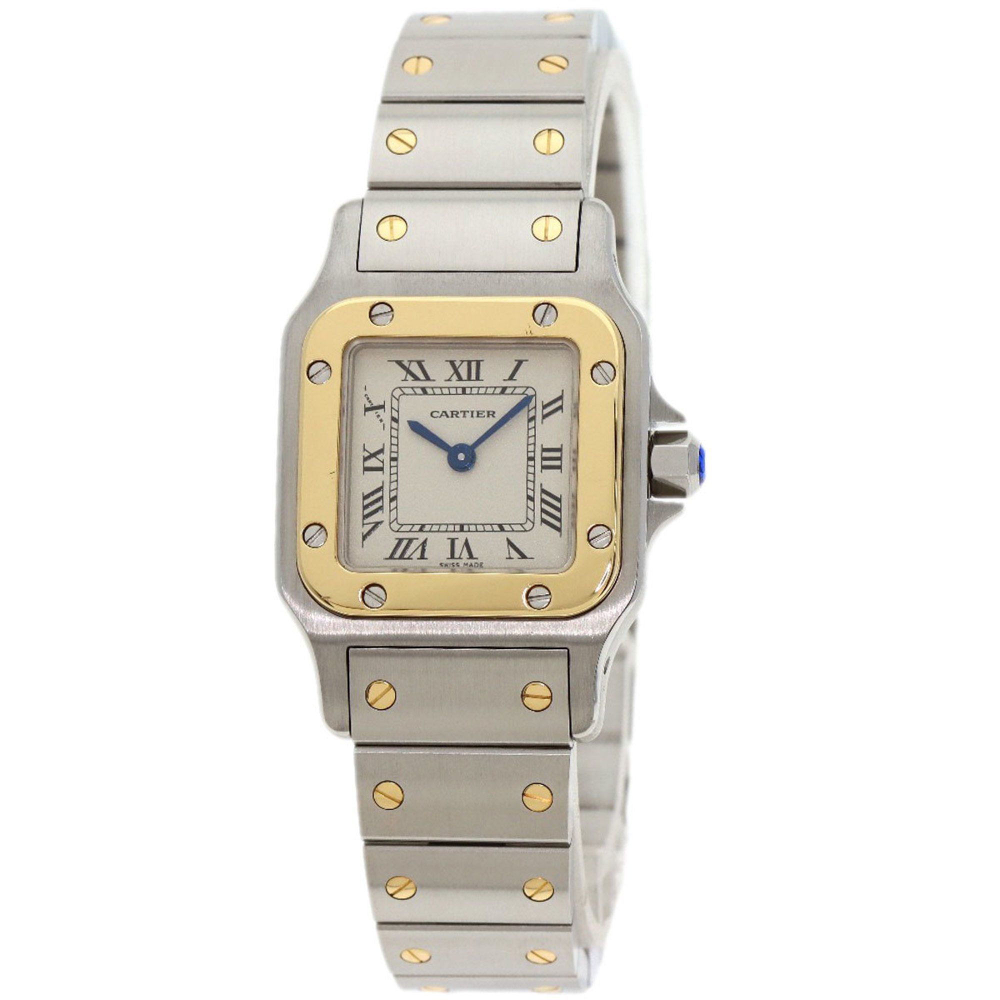 Cartier W20012C4 Santos Galbe SM Watch Stainless Steel SS K18YG Ladies CARTIER