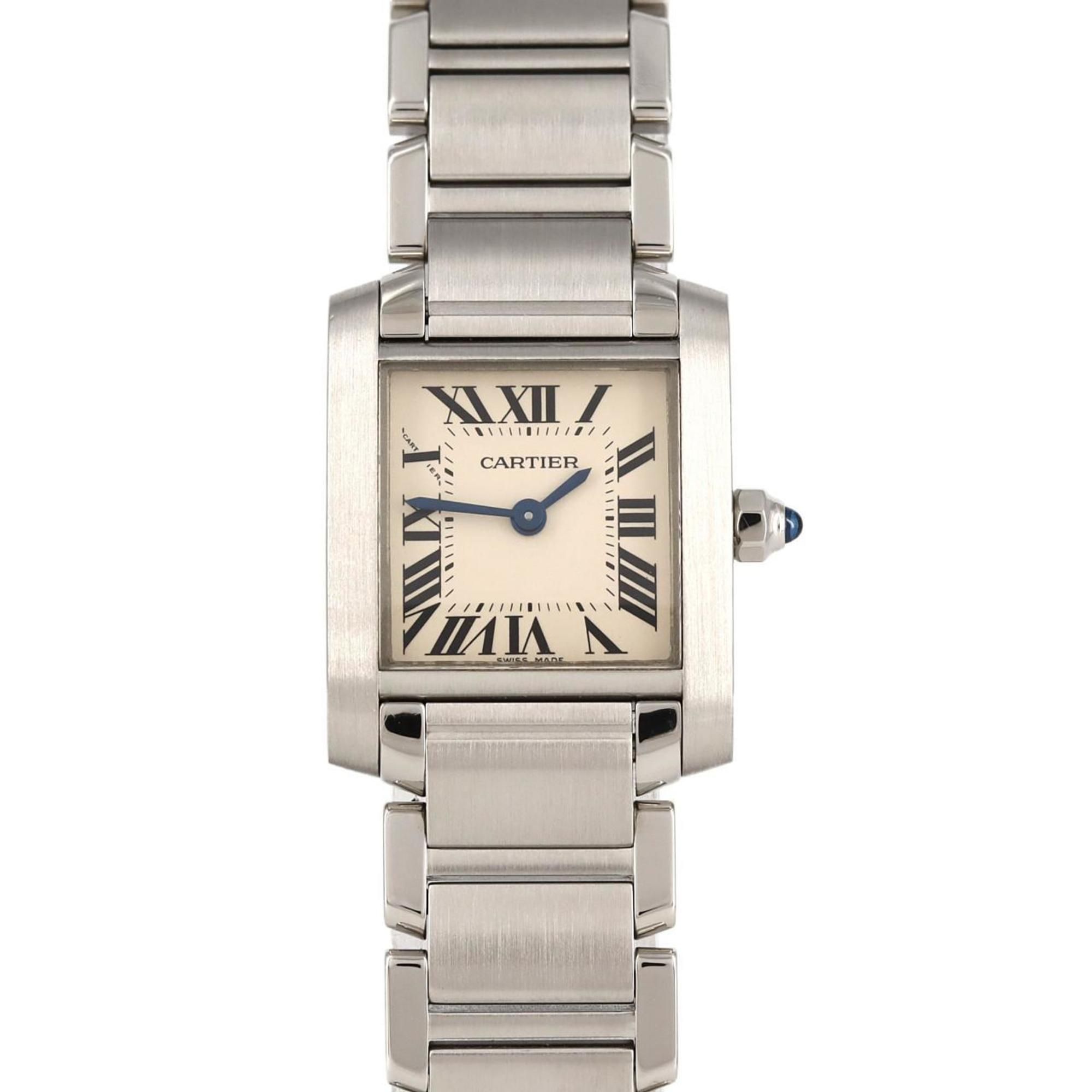 Cartier Tank Francaise SM W51008Q3 SS Wristwatch Quartz