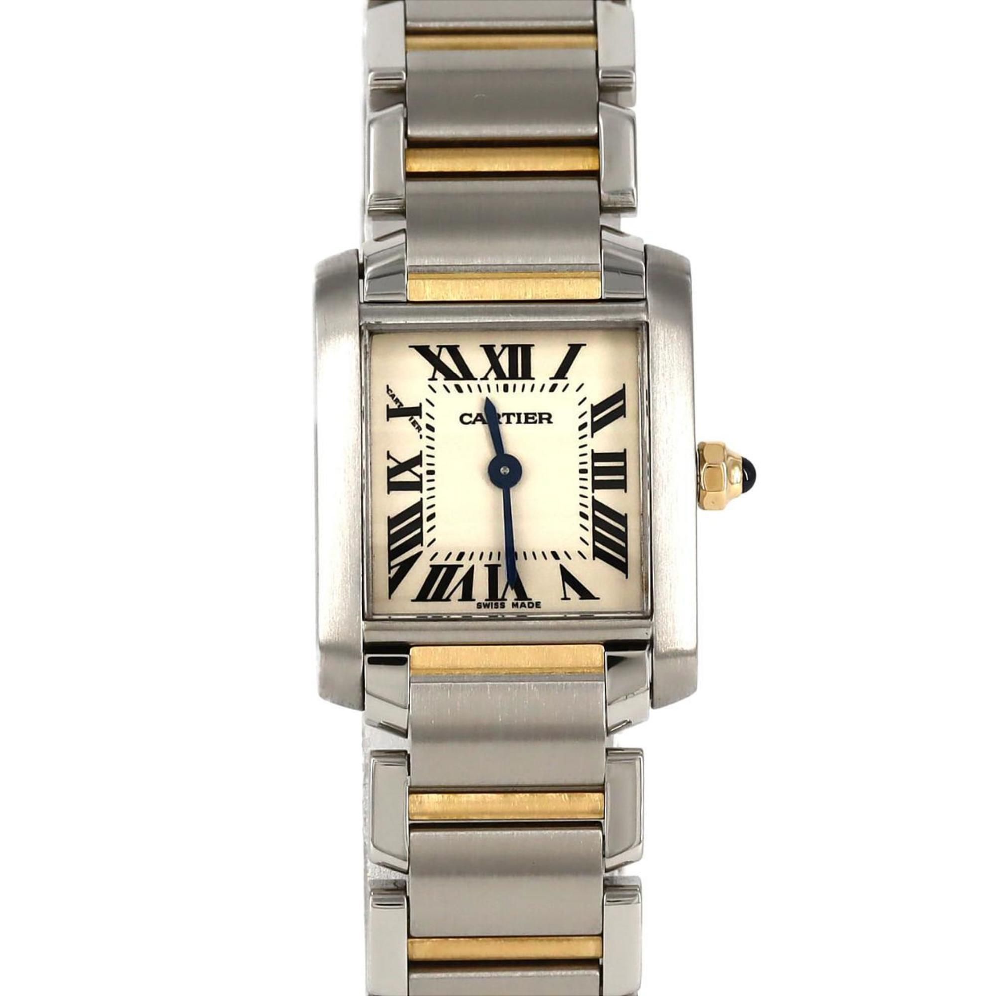 Cartier Tank Francaise SM Combi W51007Q4 SSxYG Wristwatch Quartz