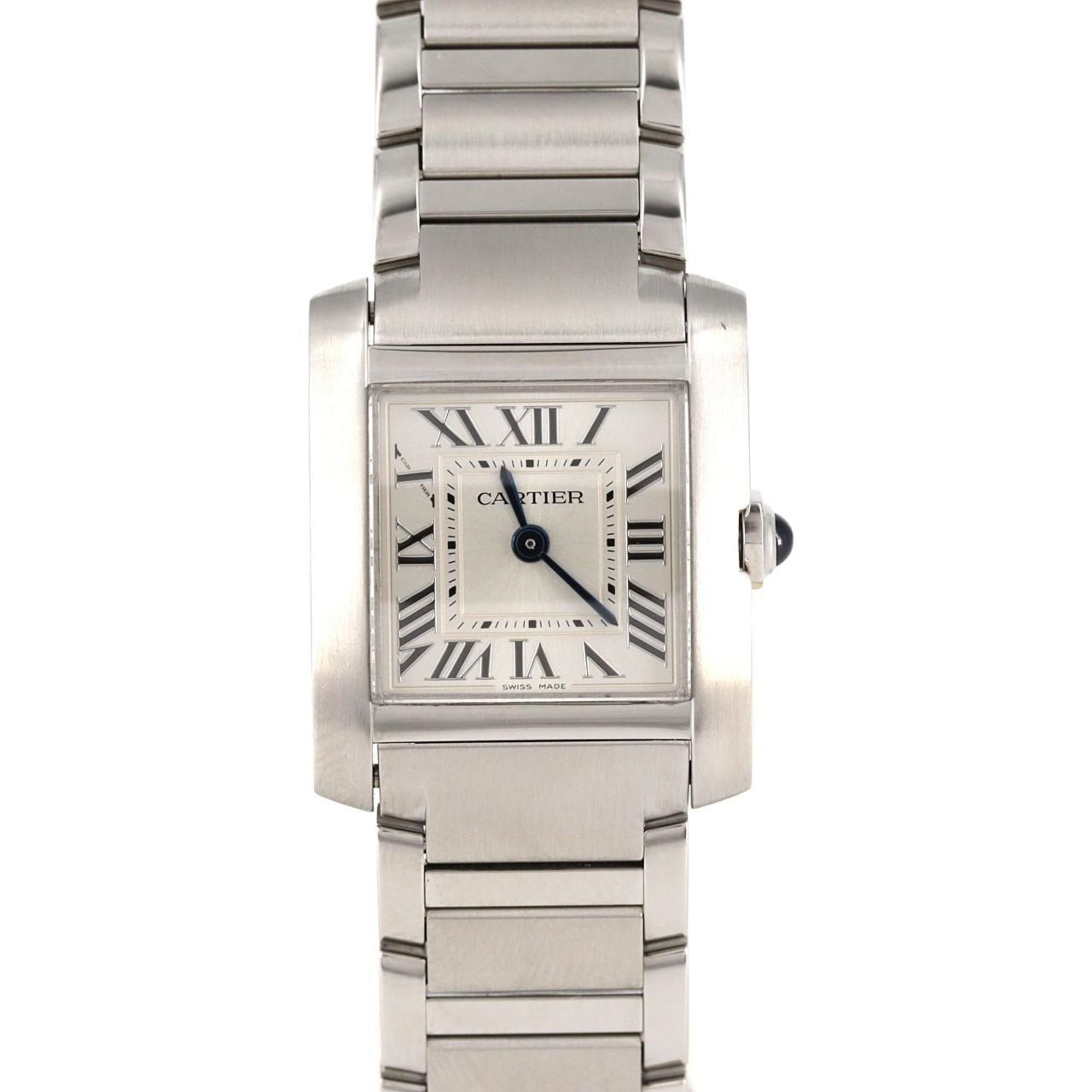 Cartier Tank Francaise SM WSTA0065 SS Wristwatch Quartz