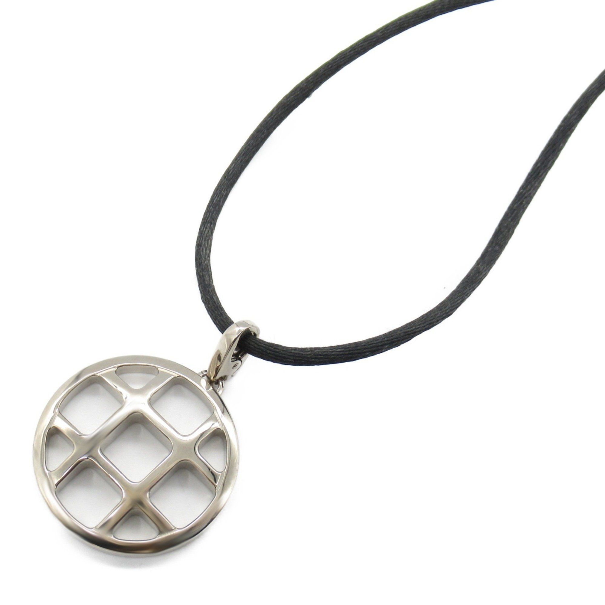 CARTIER Pasha Grid Necklace 18KWG (White Gold) Men's Women's Silver