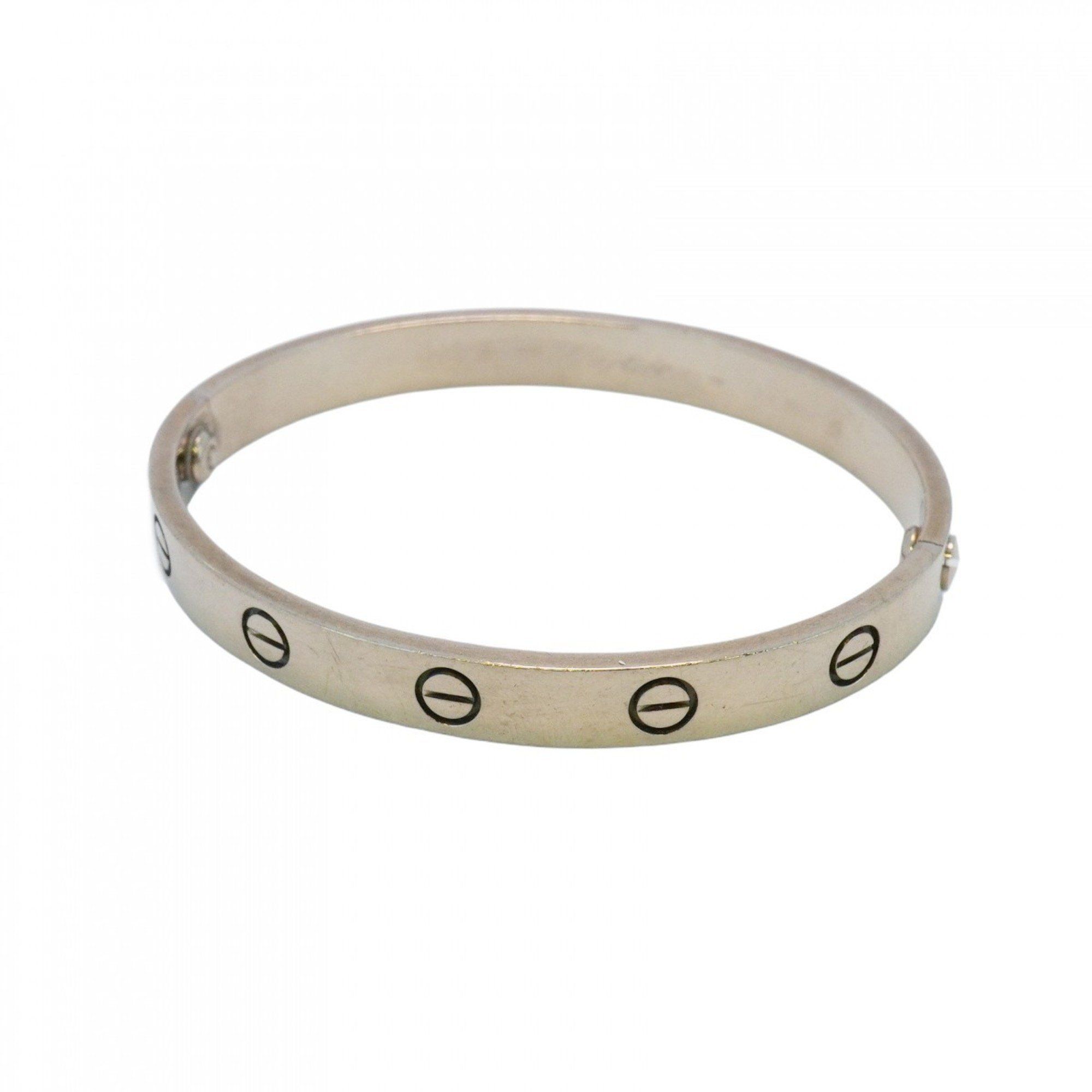 Cartier Bangle Love Bracelet 18KWG White Gold Ladies