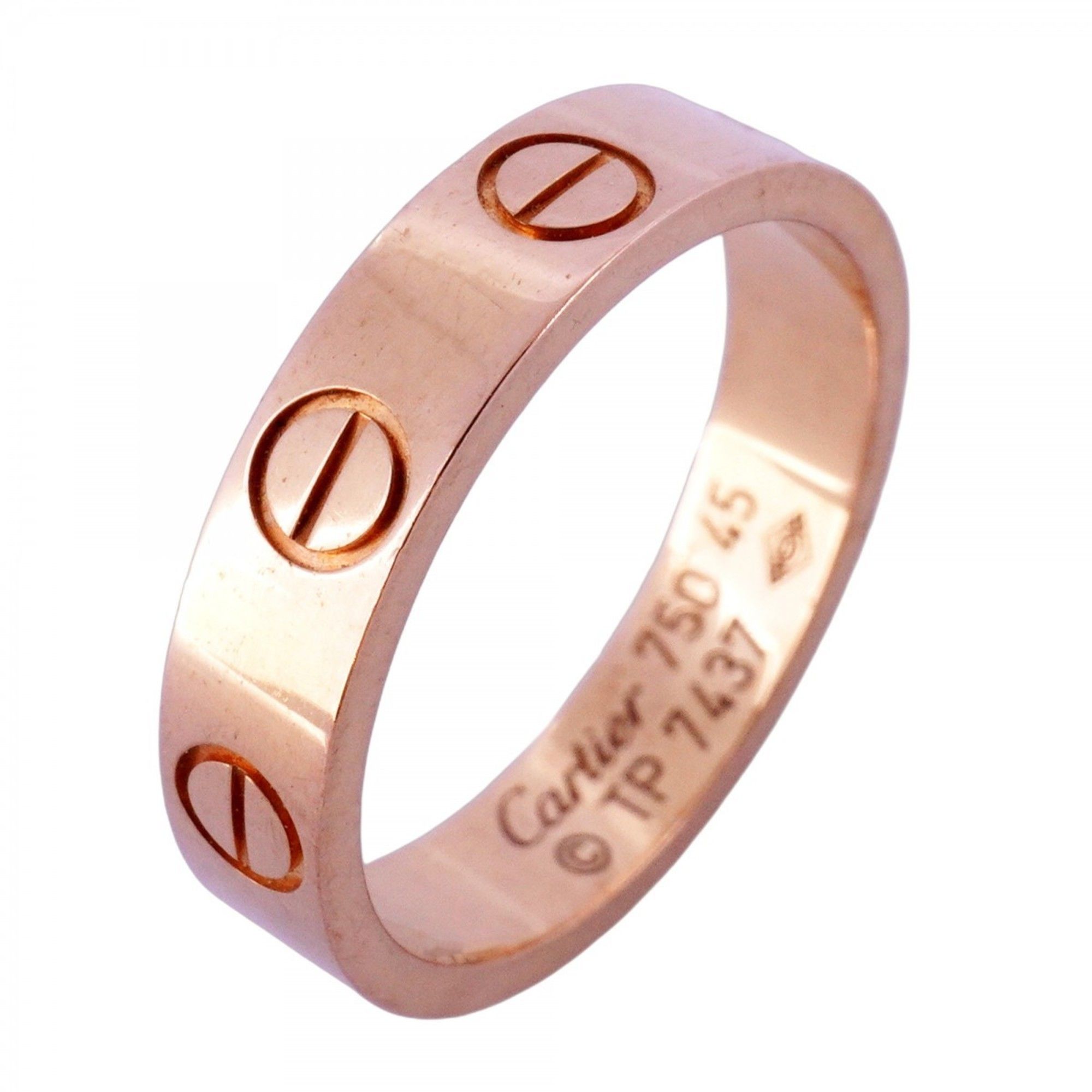 Cartier Ring Mini Love 18KPG Pink Gold #45 Ladies