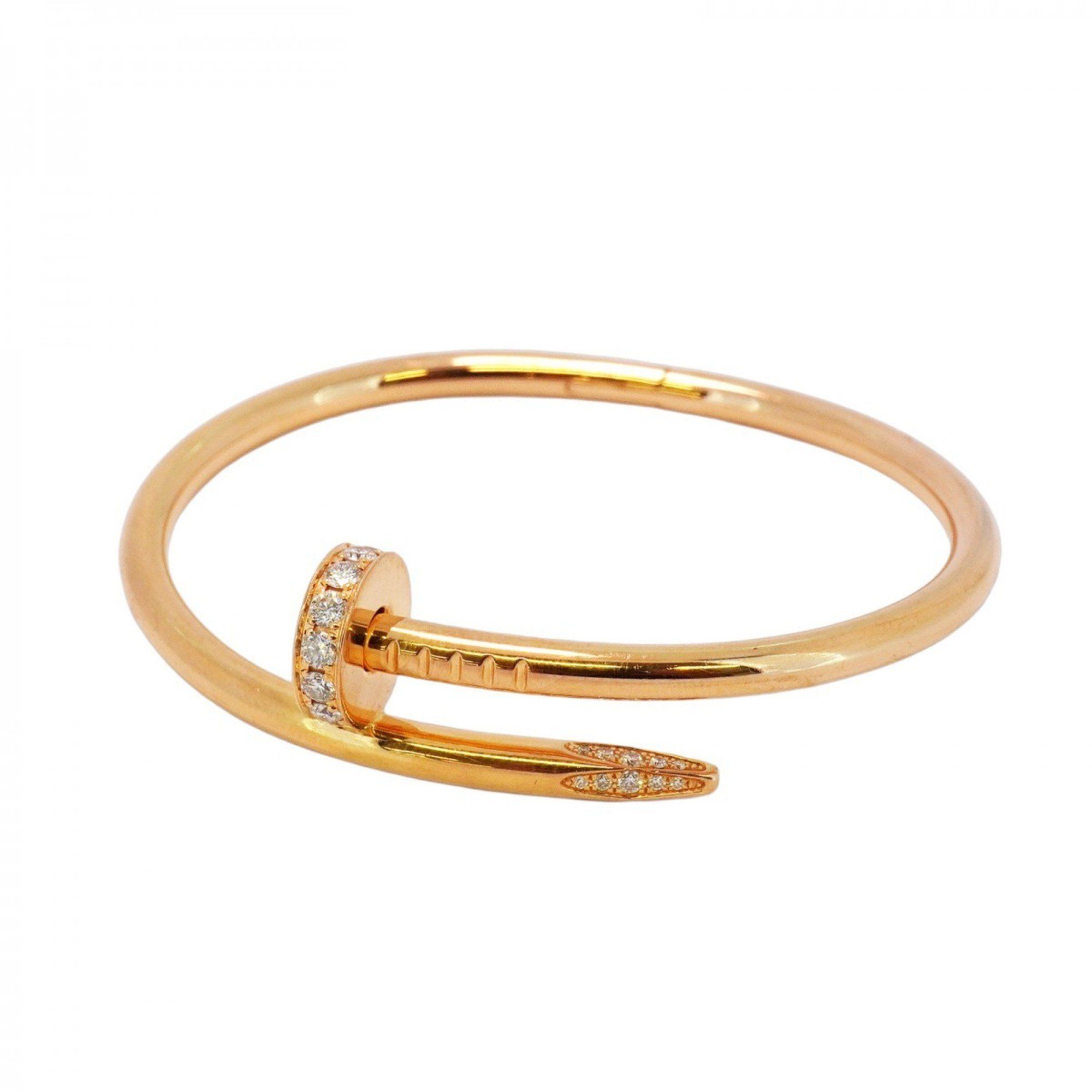 Cartier Bangle Juste Uncre 18KPG Pink Gold Diamond Ladies