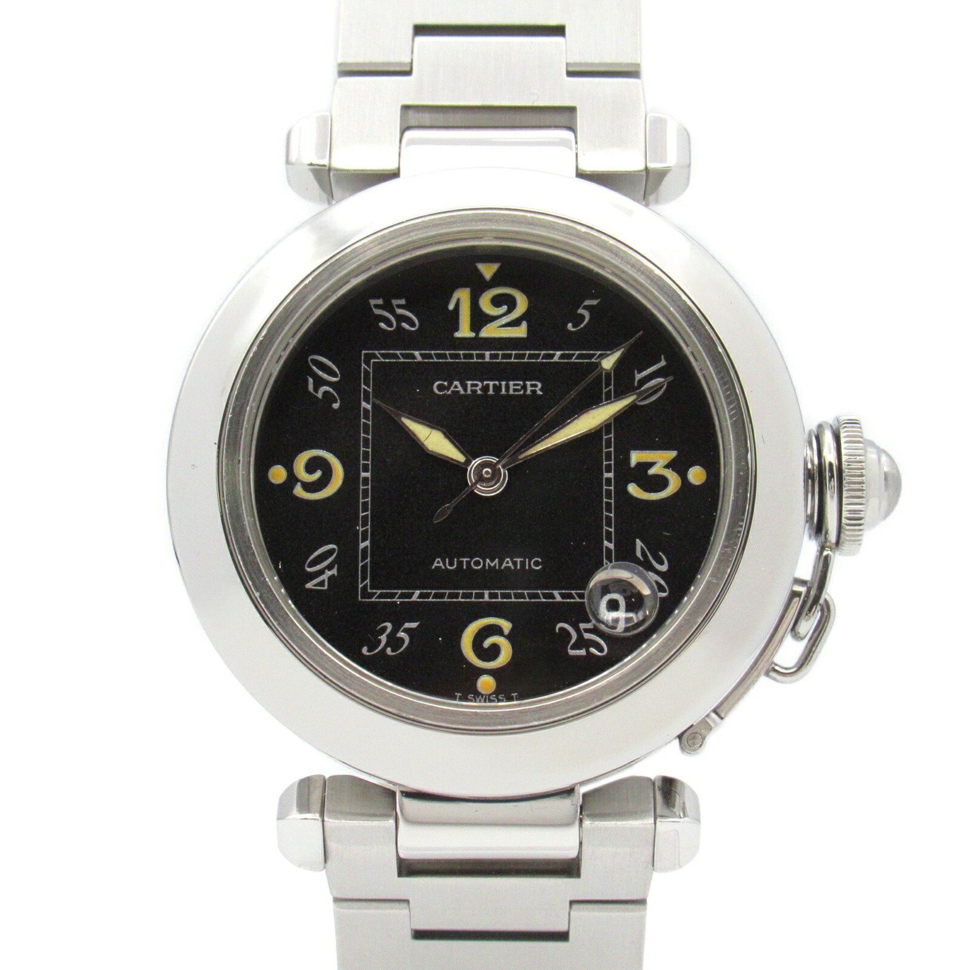 Cartier Pasha C Watch Stainless Steel Boys Black W31043M7