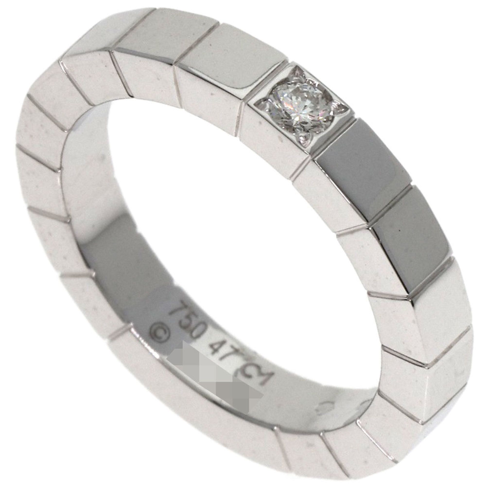 Cartier Lanier 1P Diamond #47 Ring 18K White Gold Women's CARTIER