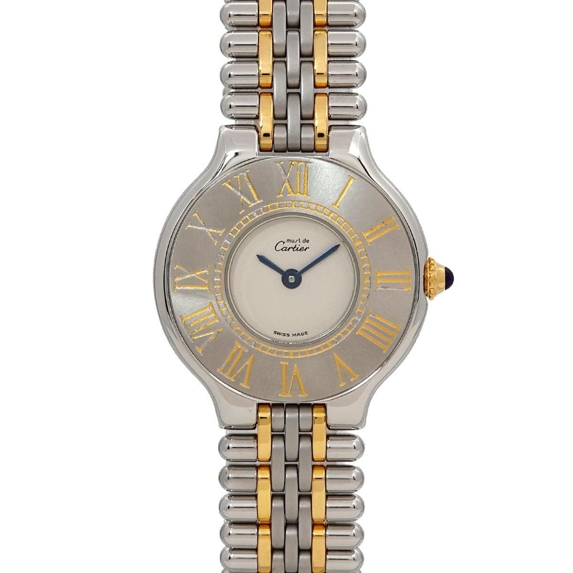 Cartier Must 21 Vantianne Combi W10051F4 Ladies' Watch Ivory Quartz