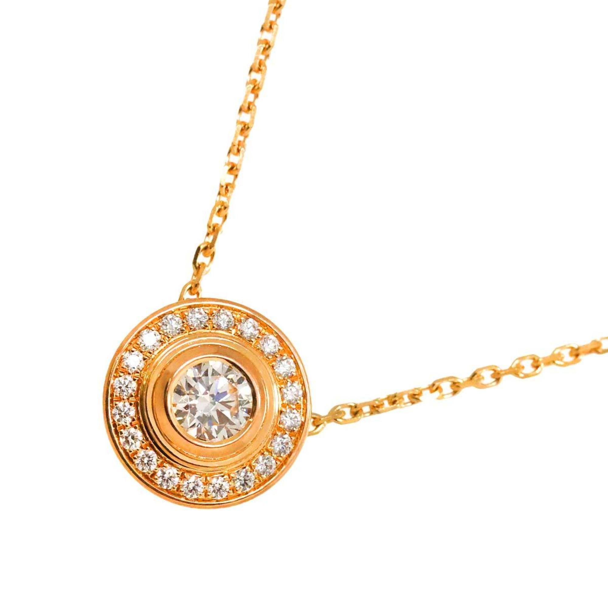 Cartier Amour Diamond Necklace 41cm K18 PG Pink Gold 750 Diamant Leger d'Amour