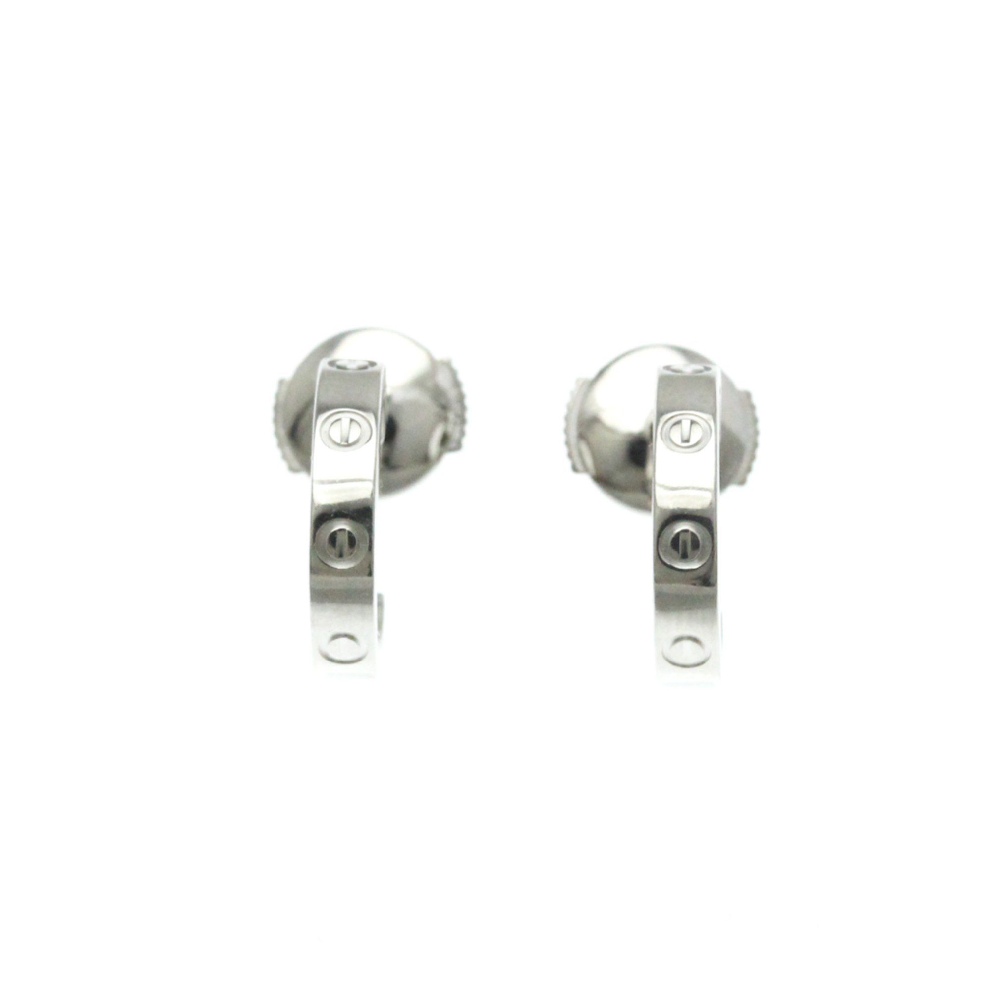 Cartier Baby Love Earrings No Stone White Gold (18K) Half Hoop Earrings Silver