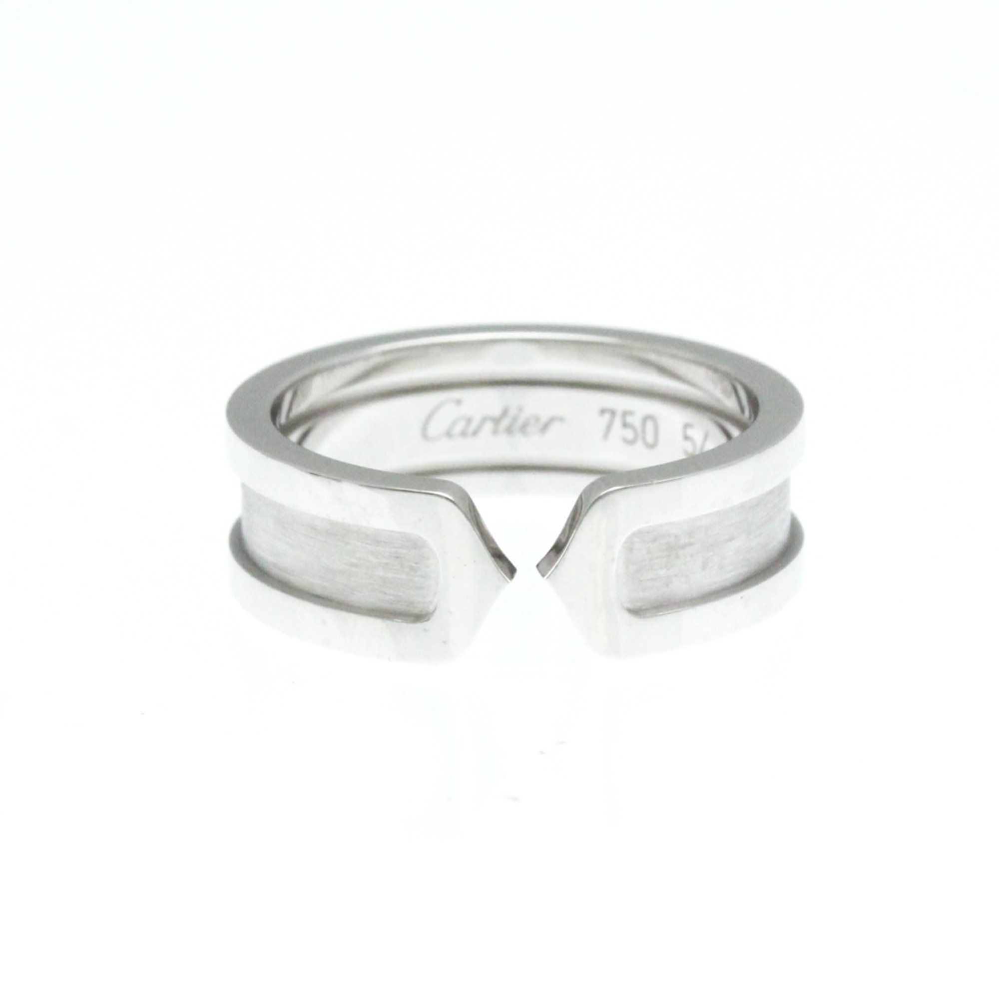 Cartier C2 Ring B4040554 White Gold (18K) Fashion No Stone Band Ring Silver