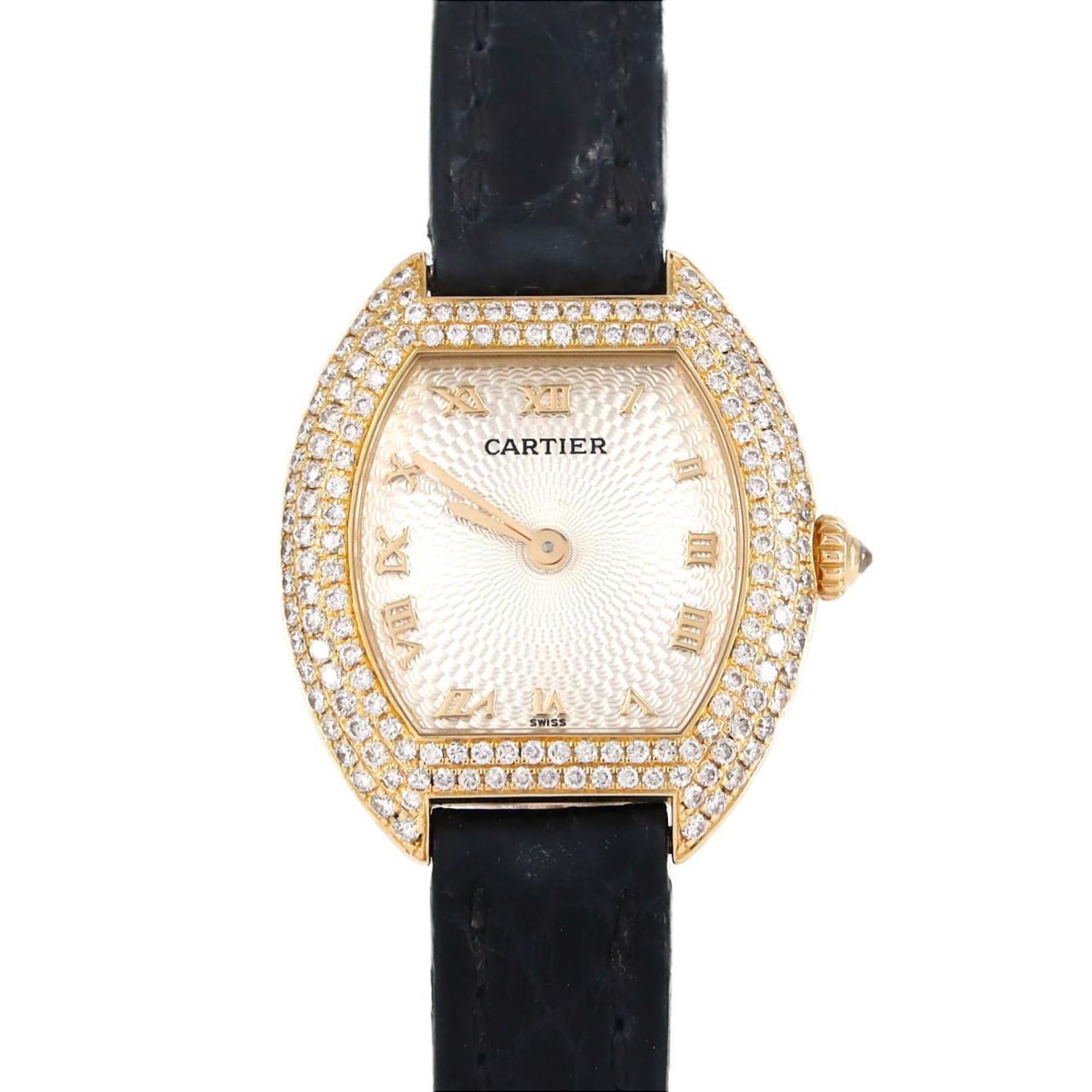 Cartier Tonneau 1910 YG 3D WA501251 Quartz Watch