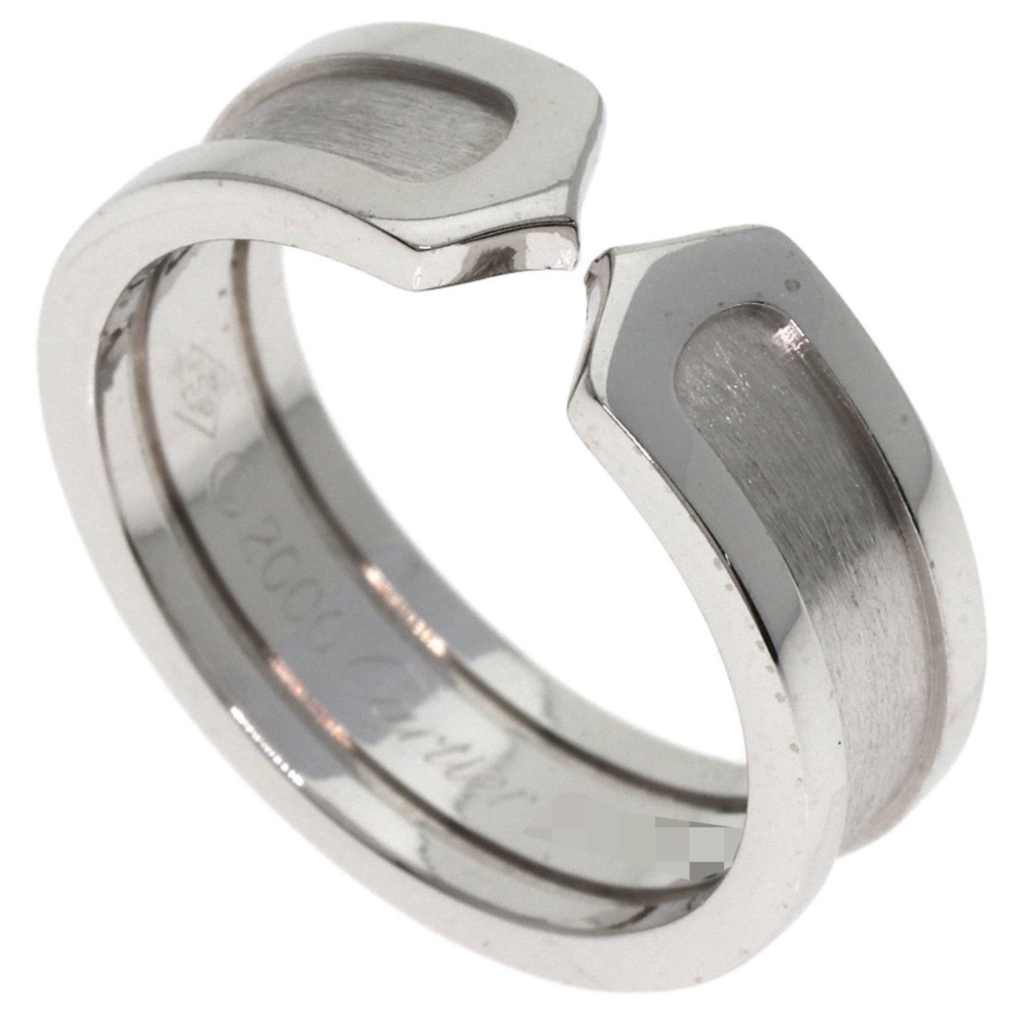 Cartier C2 Ring SM #54 18K White Gold Women's CARTIER