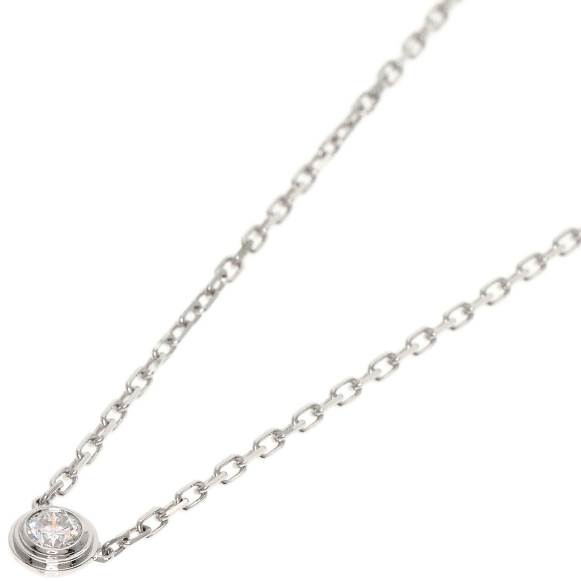 Cartier Diamant Legende SM Diamond Necklace 18K White Gold Women's CARTIER