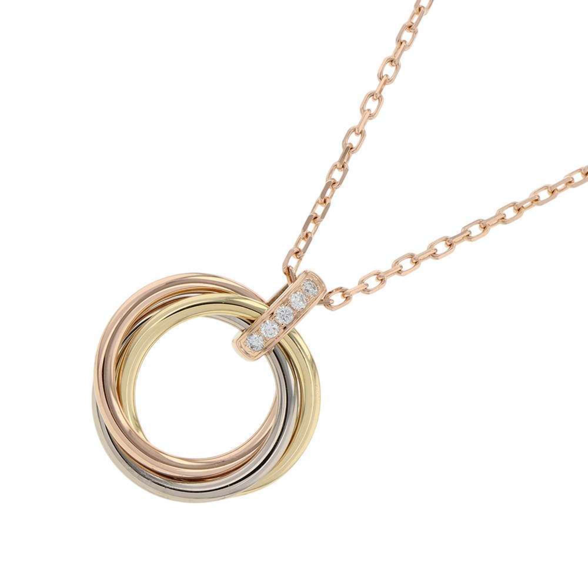 Cartier Necklace Trinity Diamond 5P 0.06ct K18PG K18YG K18WG B7058700 Pendant