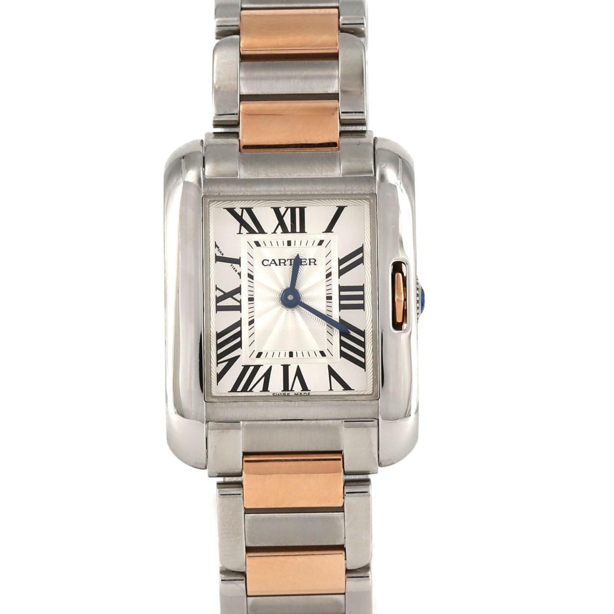 Cartier Tank Anglaise SM PG Combi W5310019 SSxPG Wristwatch Quartz