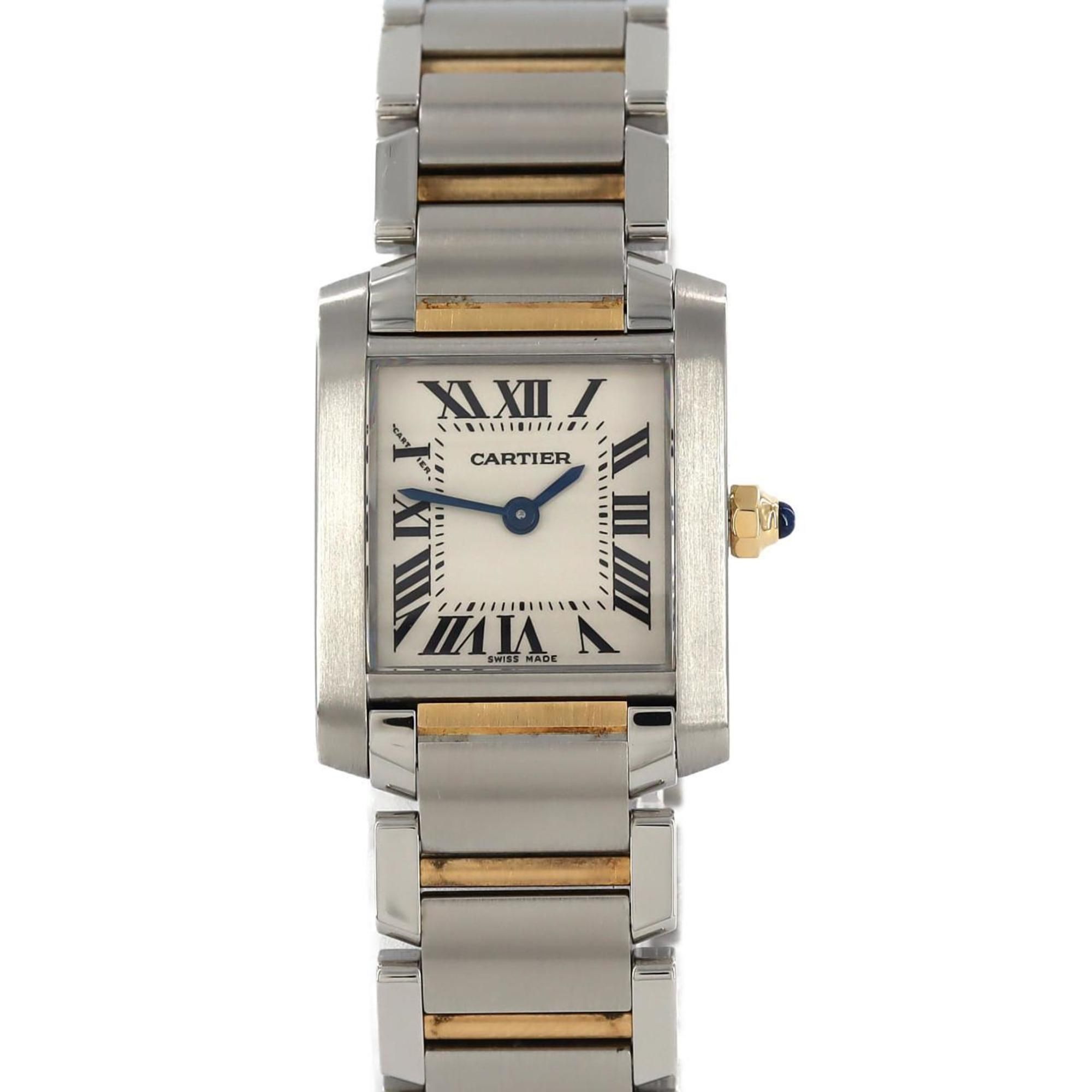 Cartier Tank Francaise SM Combi W51007Q4 SSxYG Wristwatch Quartz