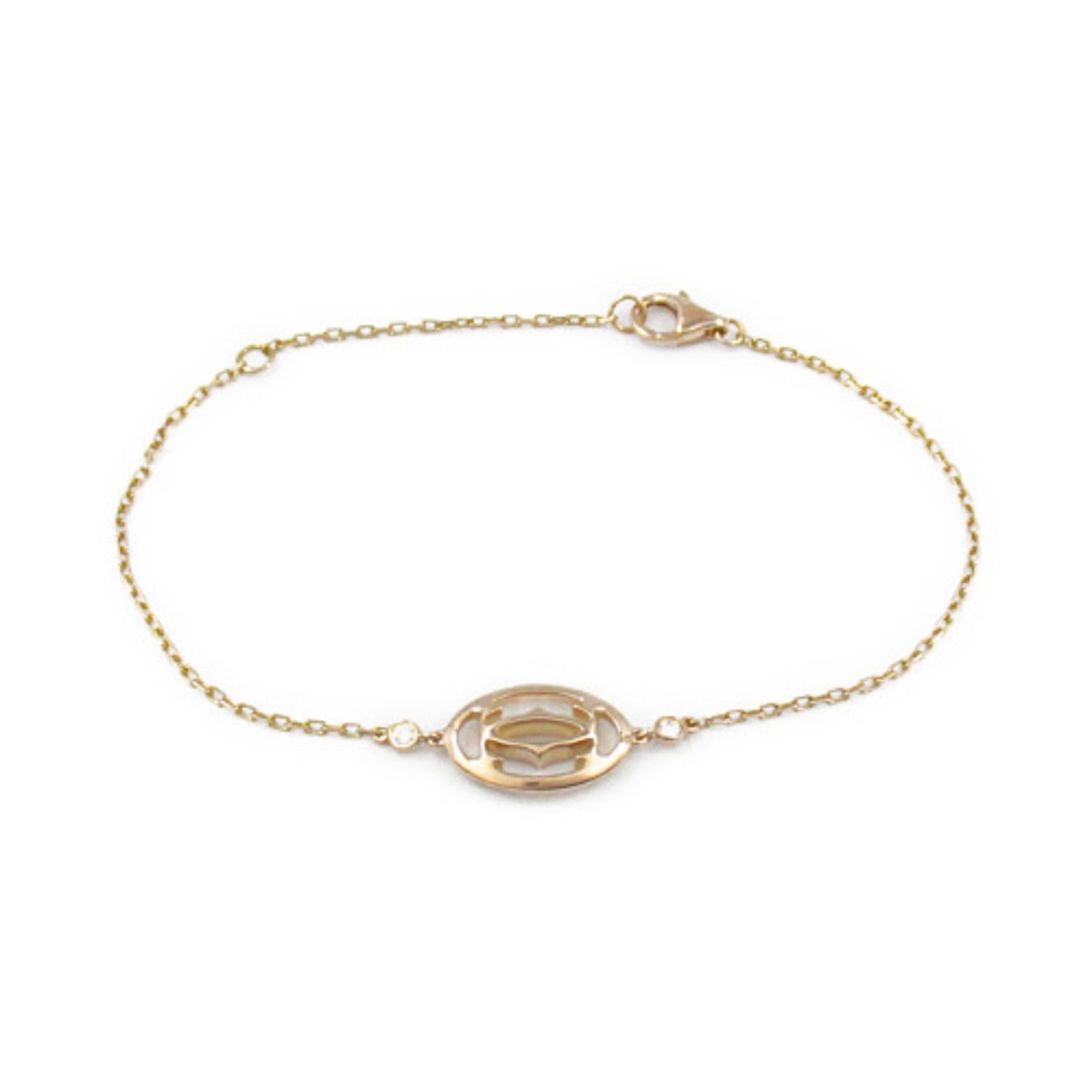 CARTIER Double C de Cartier Bracelet 18KPG (pink gold) Diamond Ladies Clear