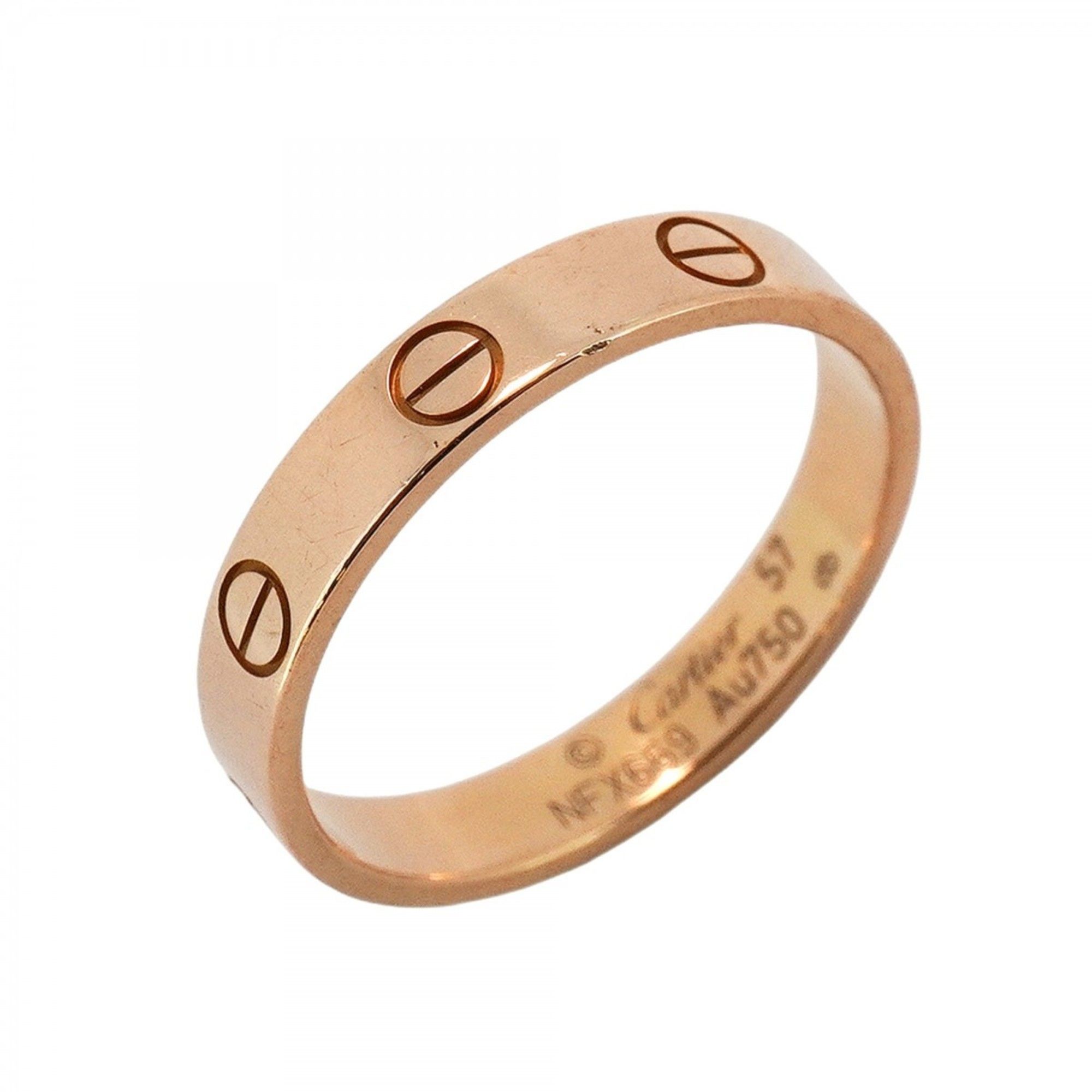 Cartier Ring Mini Love 18KPG Pink Gold #57 Ladies