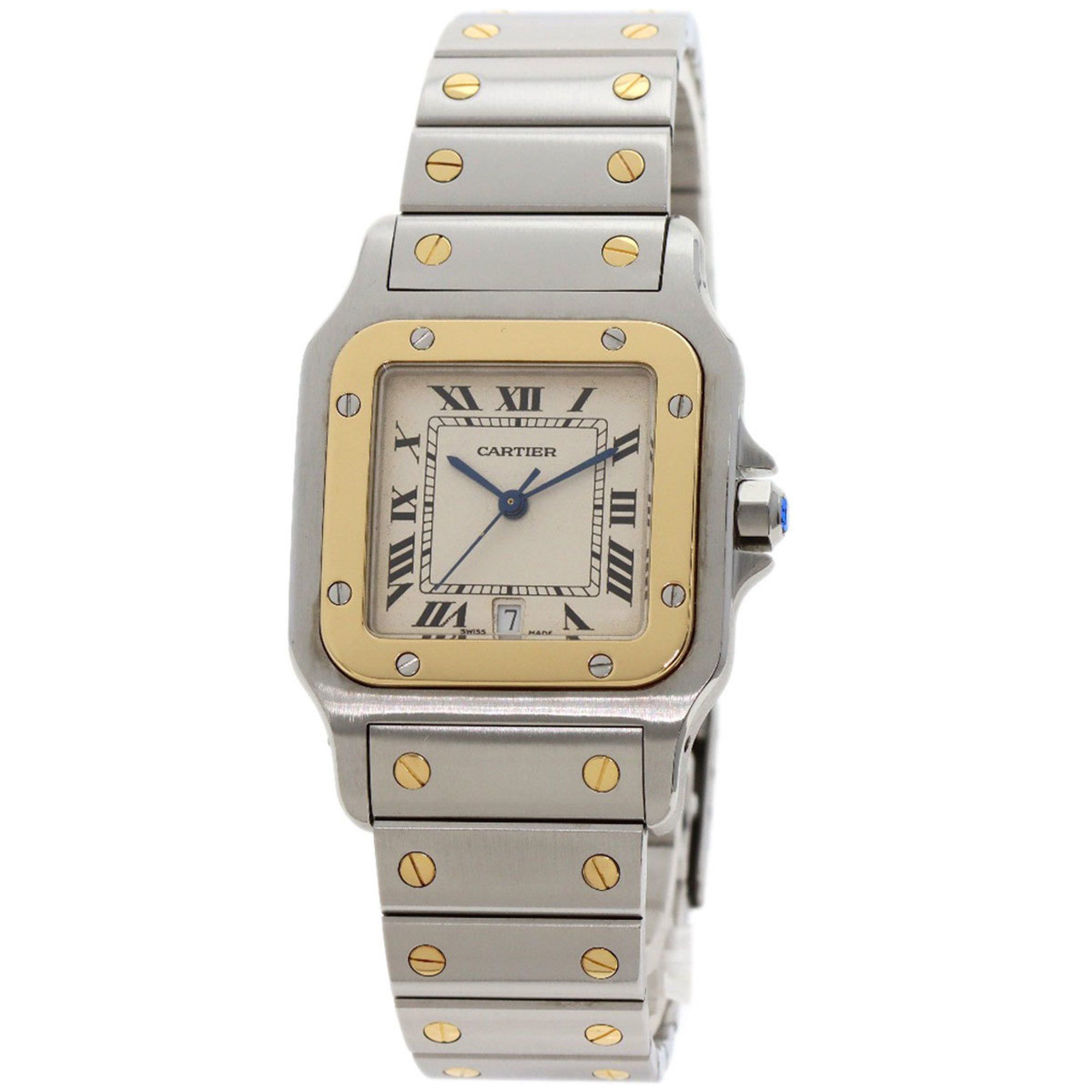 Cartier W20011C4 Santos Galbe LM Watch Stainless Steel SSxK18YG Men's CARTIER