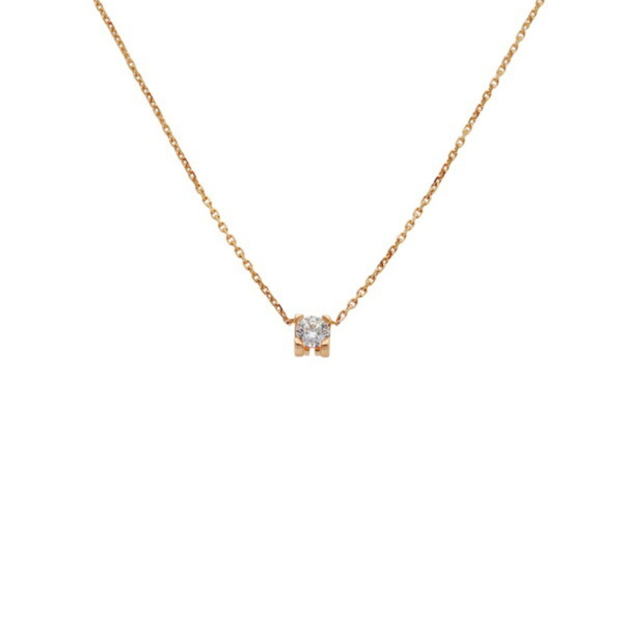 Cartier C de K18 pink gold necklace E