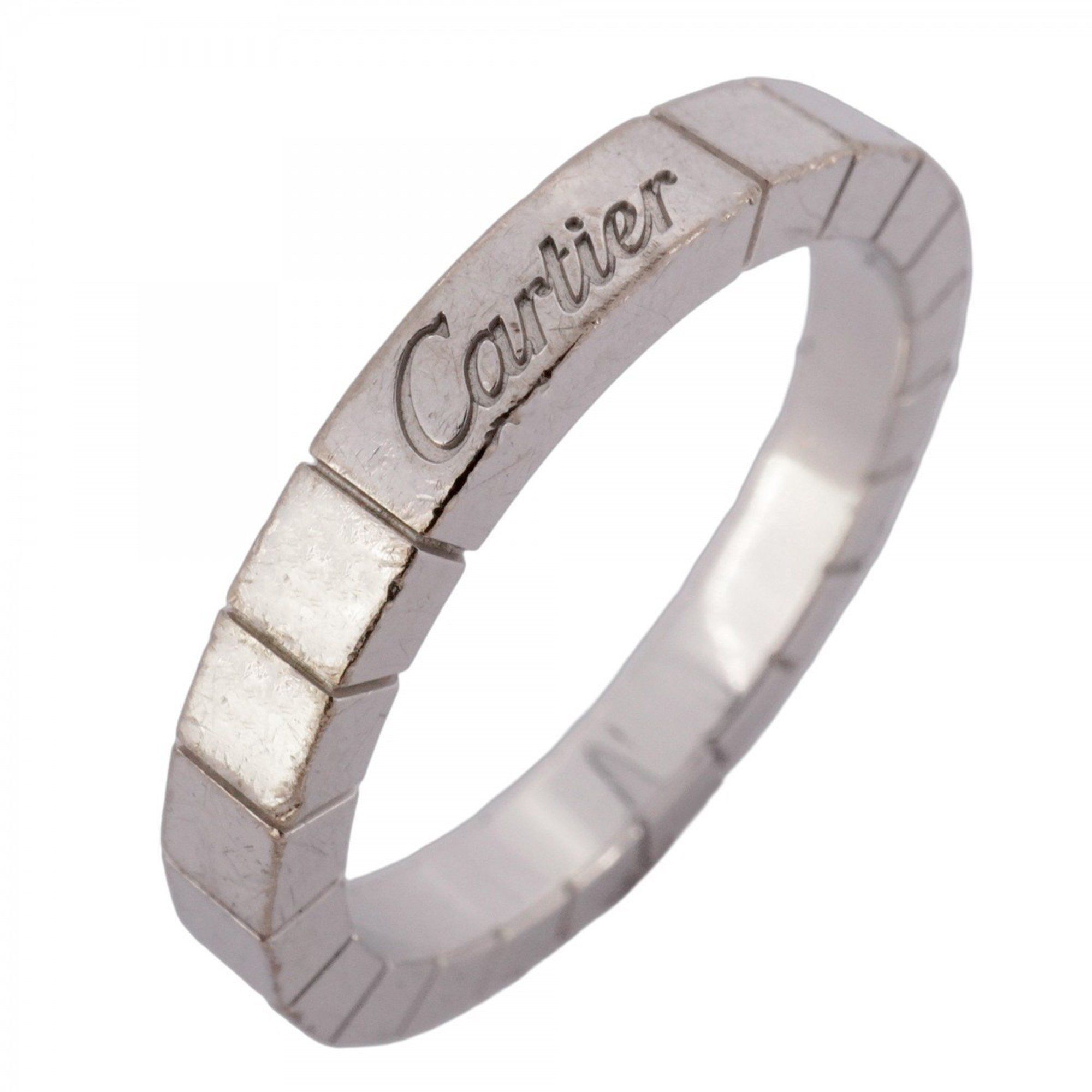 Cartier Ring Lanier 18KWG White Gold #58 Men's
