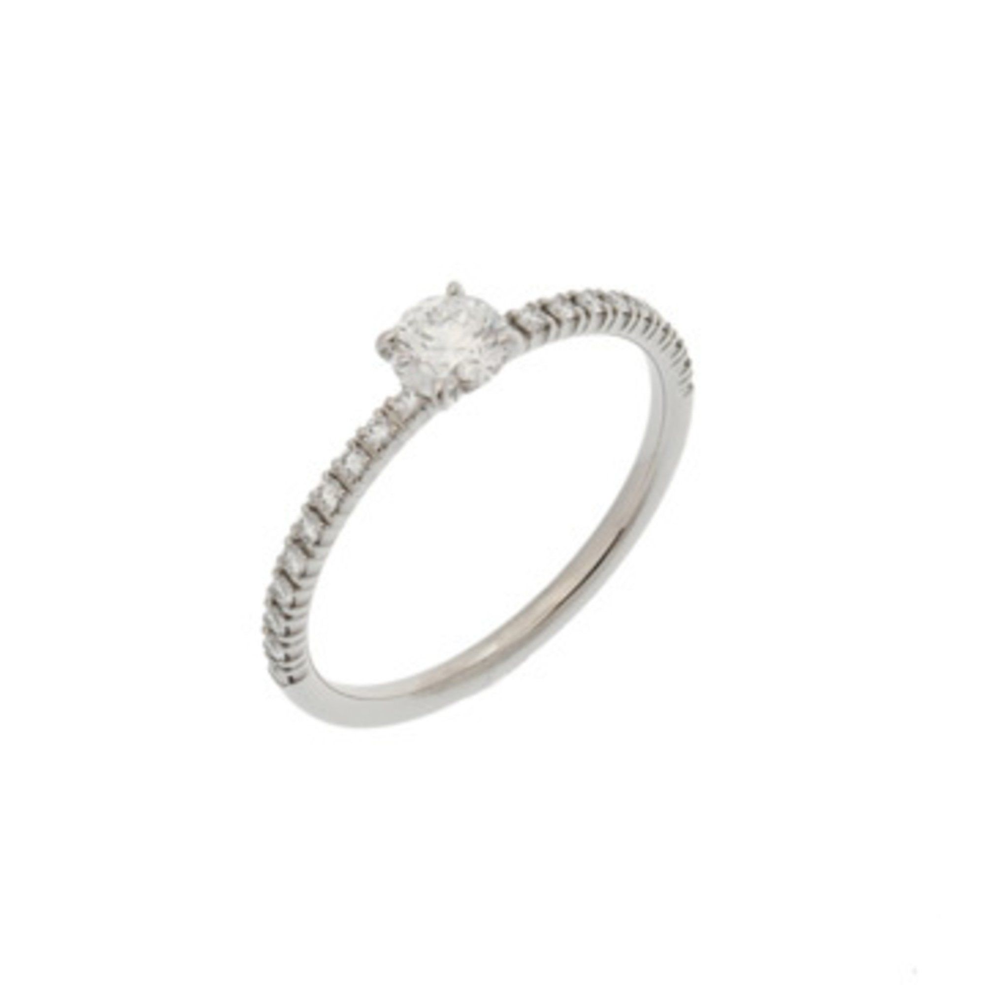 CARTIER Etincel de Cartier Diamond 0.25ct #48 Size 7 Women's Pt950 Platinum Ring