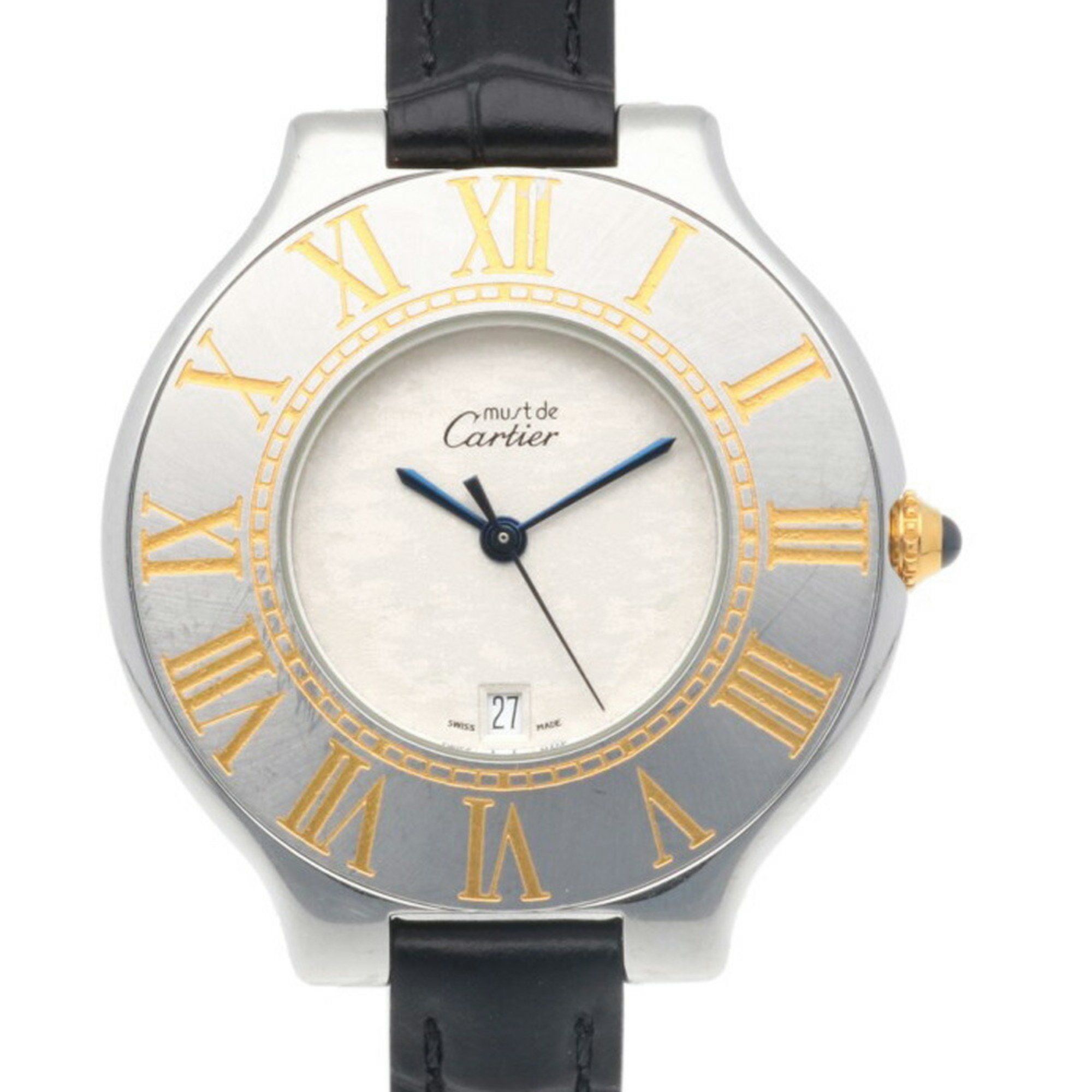 Cartier Must 21 Watch Stainless Steel 126 000P Quartz Ladies CARTIER