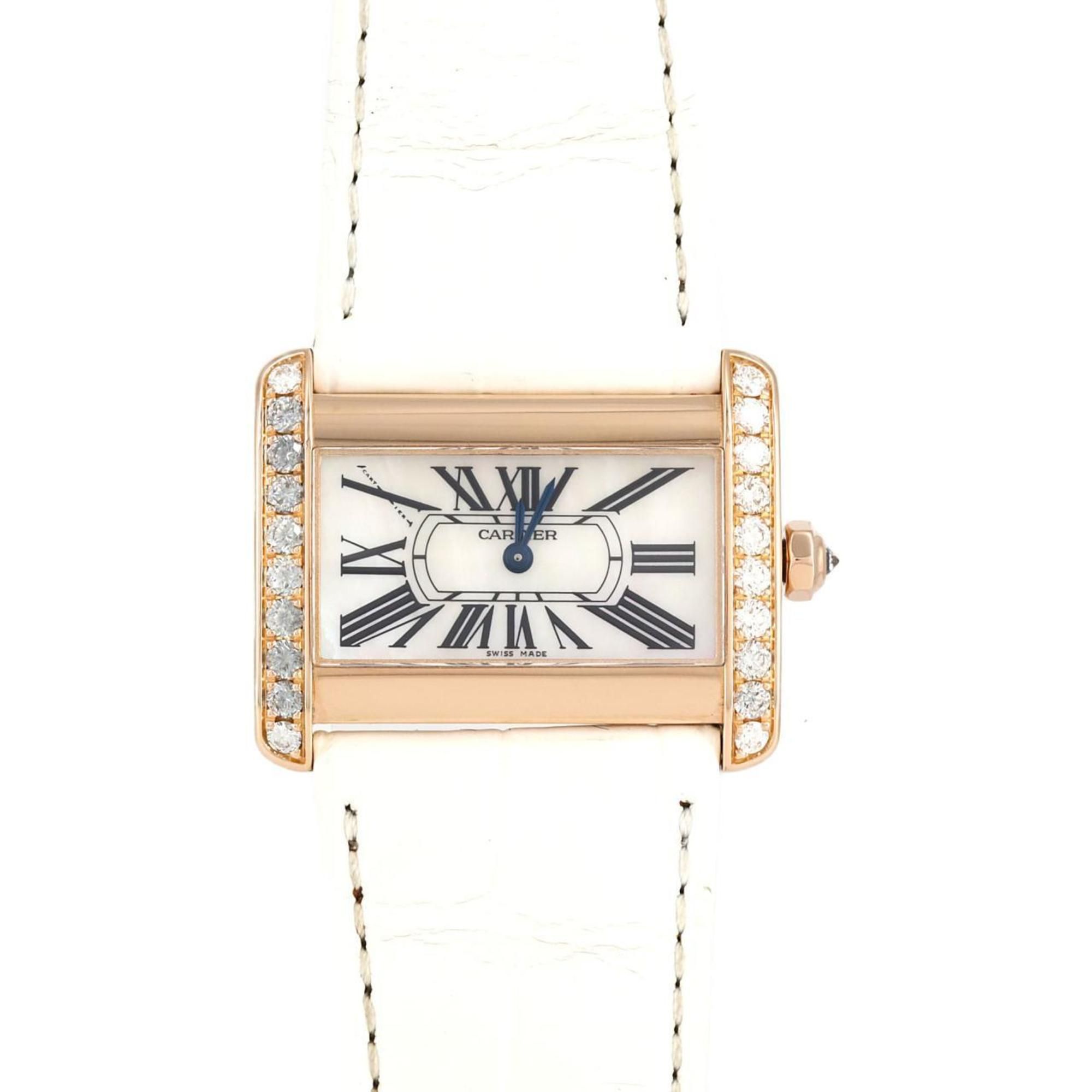 Cartier Mini Tank Divan PG D WA302471 PG/RG Wristwatch Quartz