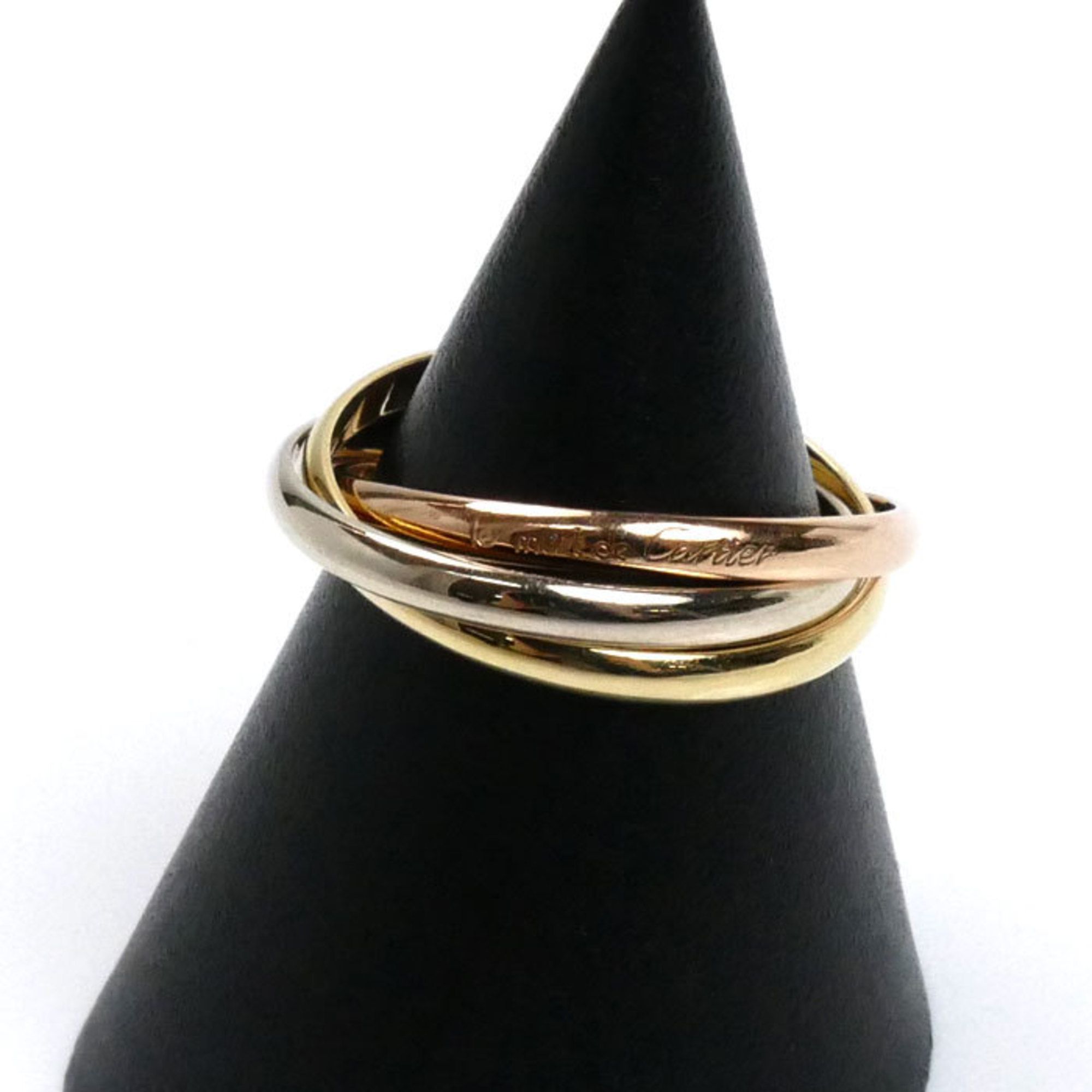 CARTIER Cartier K18YG Yellow Gold K18WG White K18PG Trinity XS Ring Size 12 52 3.6g Women's
