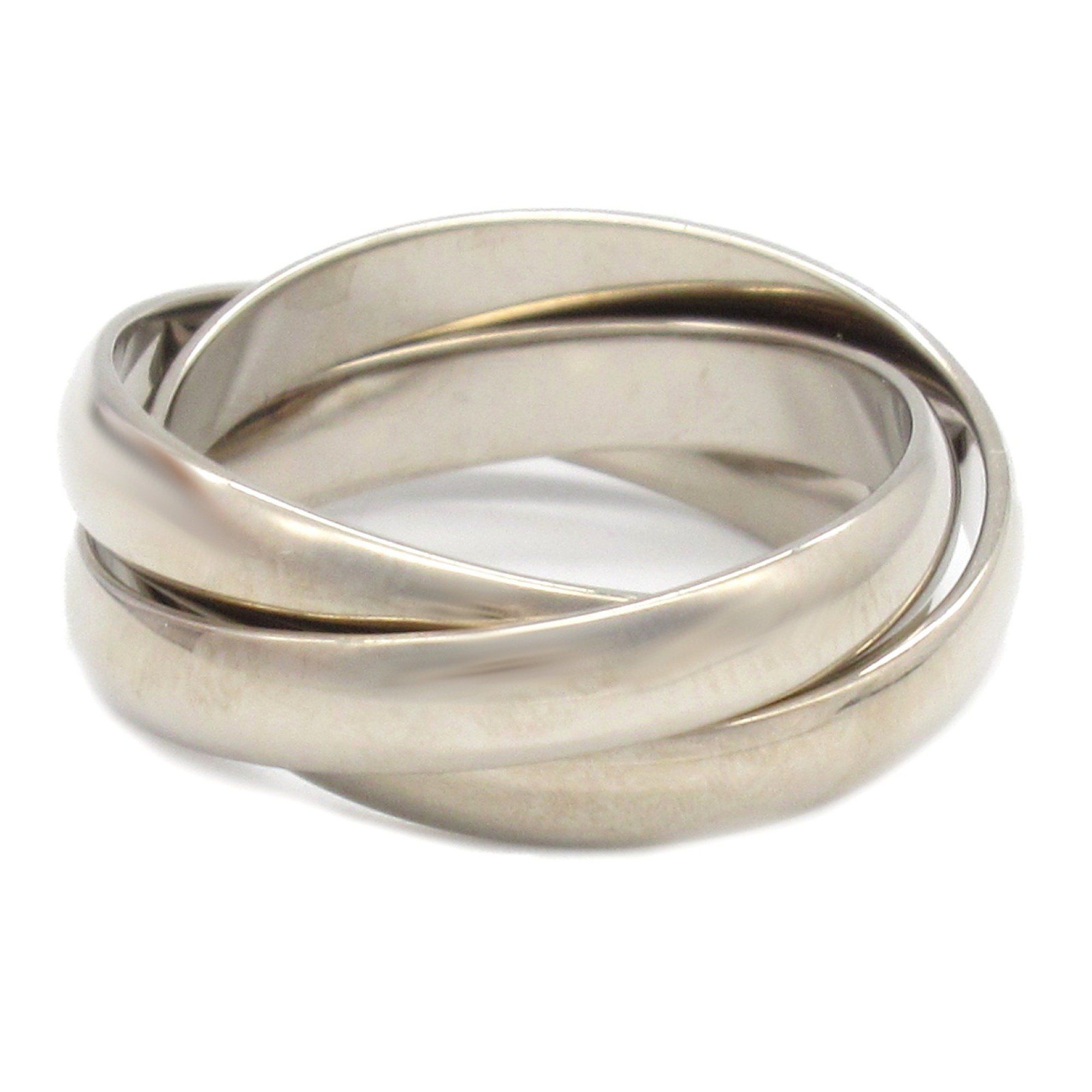 CARTIER Trinity Ring, 18KWG (White Gold), Women's, Silver