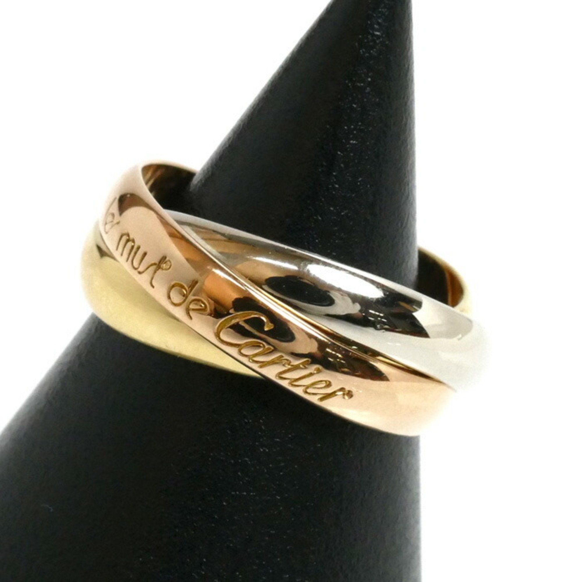 CARTIER K18YG/PG/WG must de Cartier Trinity Ring, size 10, 50, 6.7g, for women